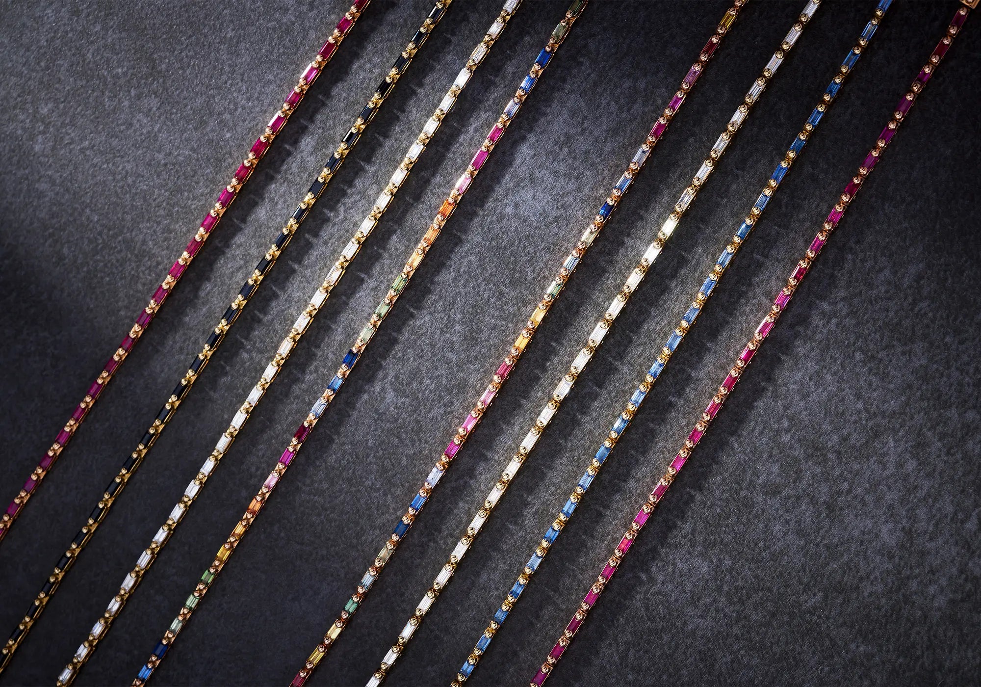 18k sapphire tennis necklaces