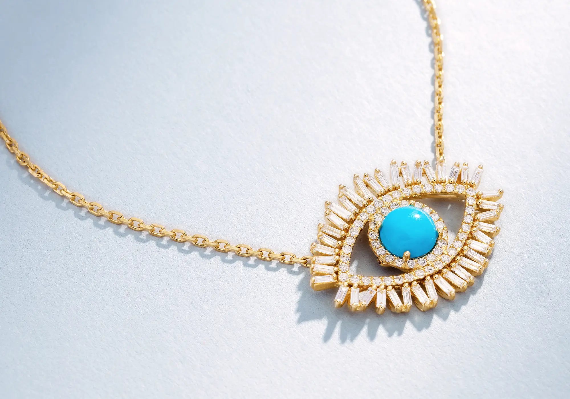 18k evil eye pendant