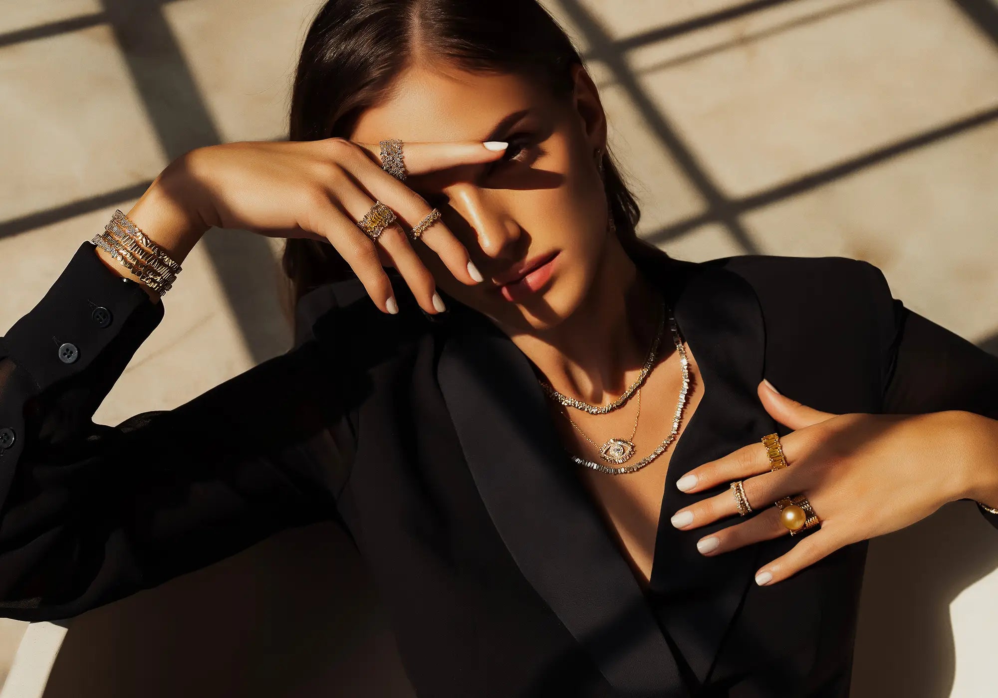 18k baguette diamond tennis necklace