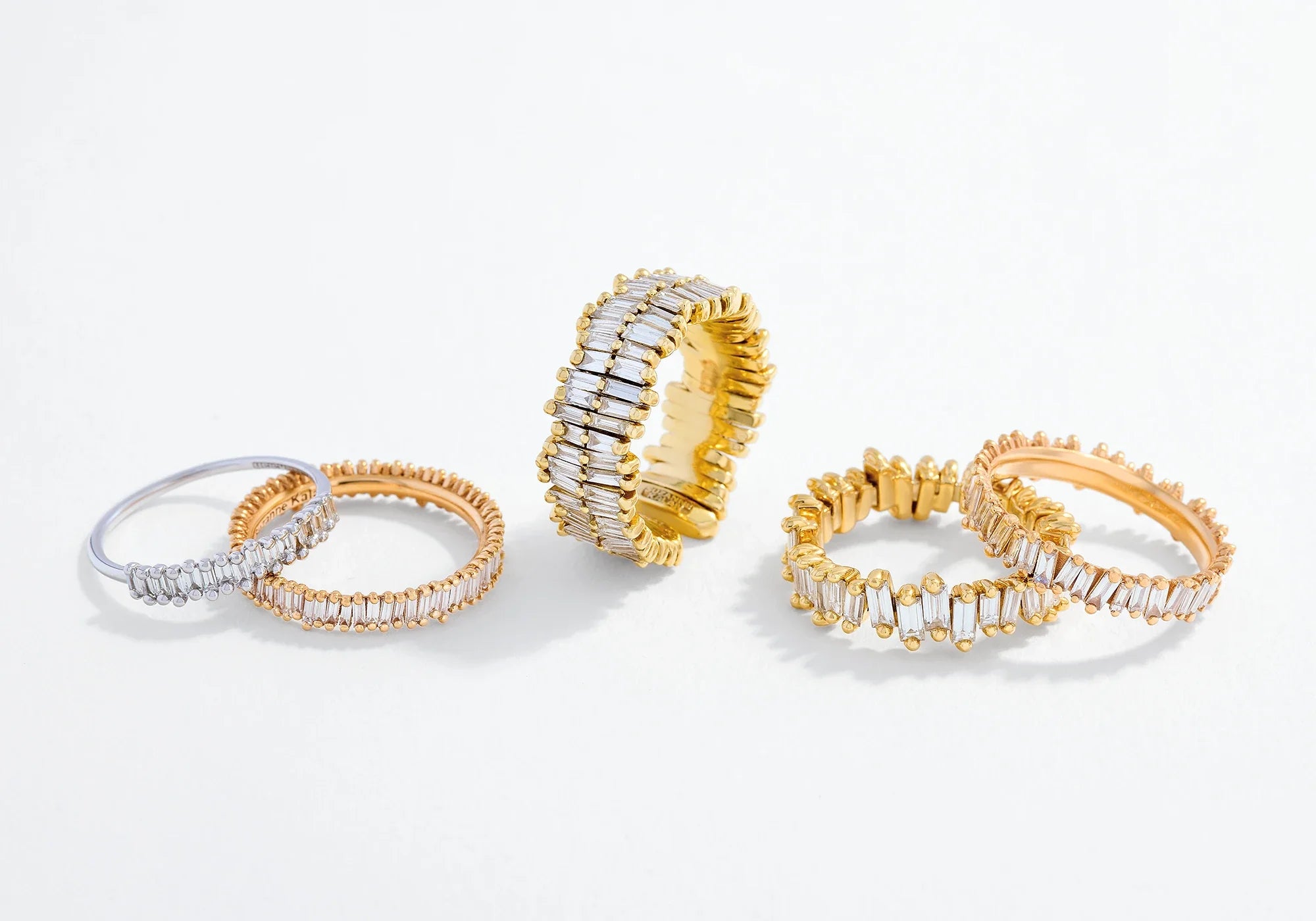 Suzanne Kalan Baguette Diamond Ring in 18k Gold