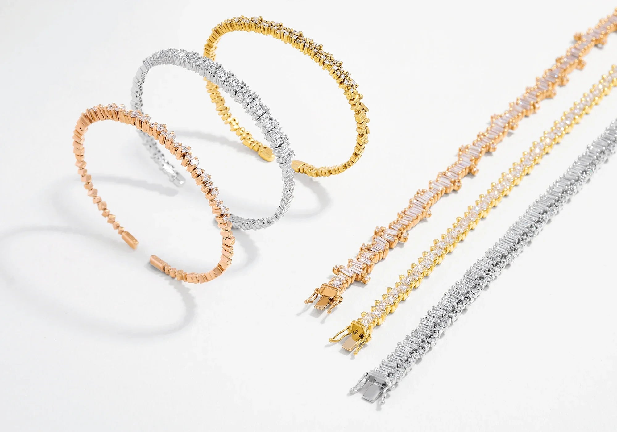 Suzanne Kalan Diamond Bracelets in 18k Gold