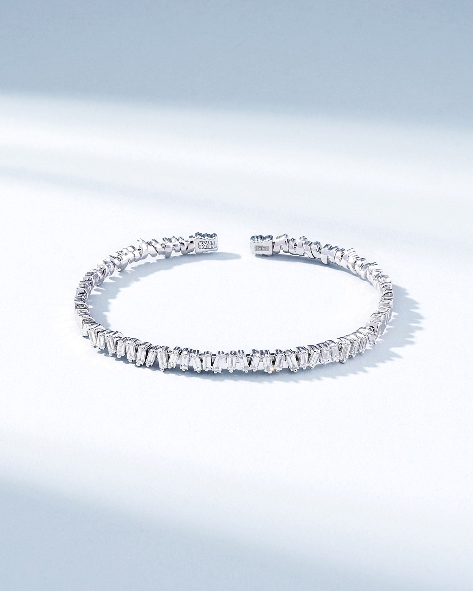 Suzanne Kalan Classic Diamond Bangle in 18k white gold