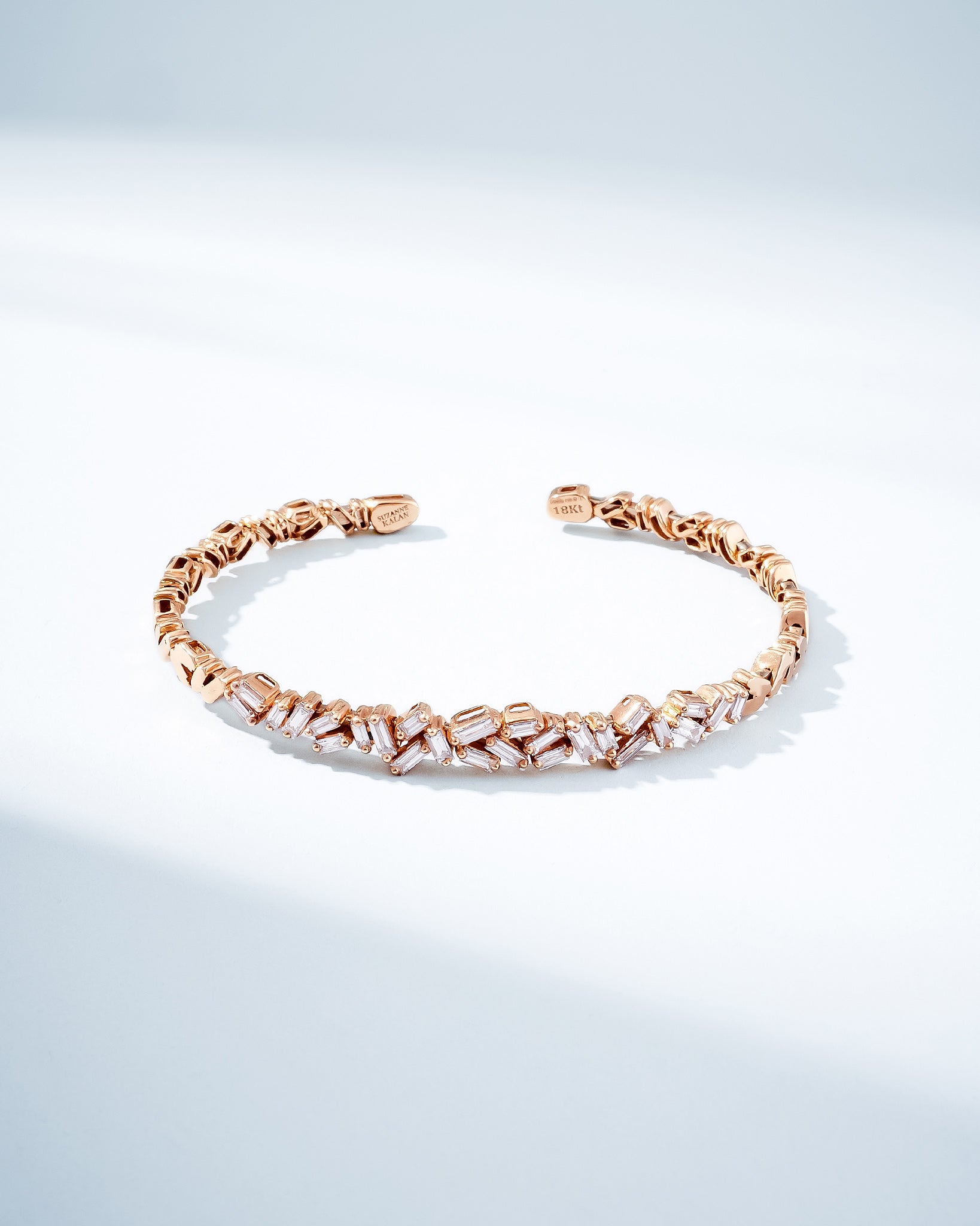 Suzanne Kalan Classic Diamond Cluster Bangle in 18k rose gold