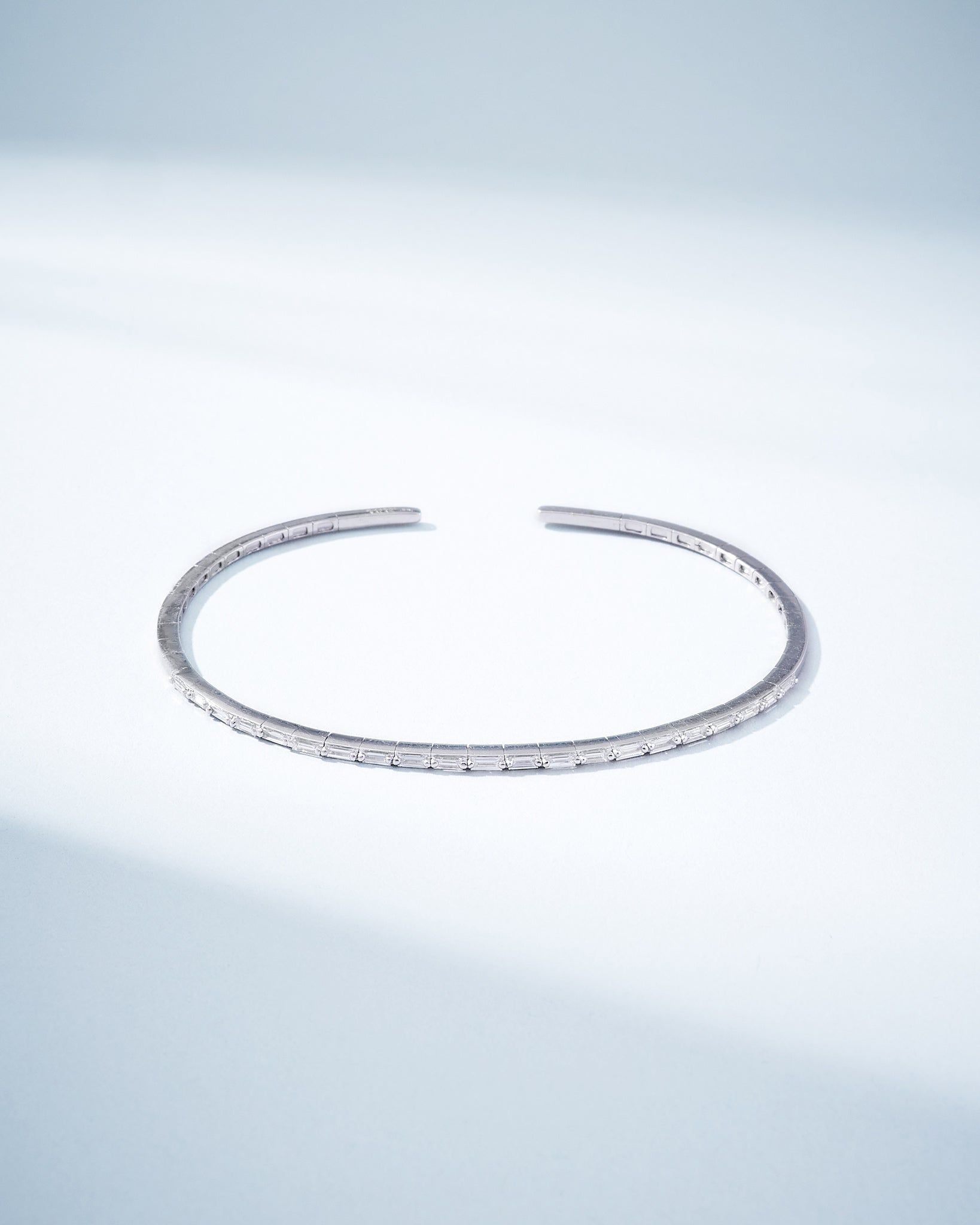 Suzanne Kalan Classic Diamond Thin Bangle in 18k white gold