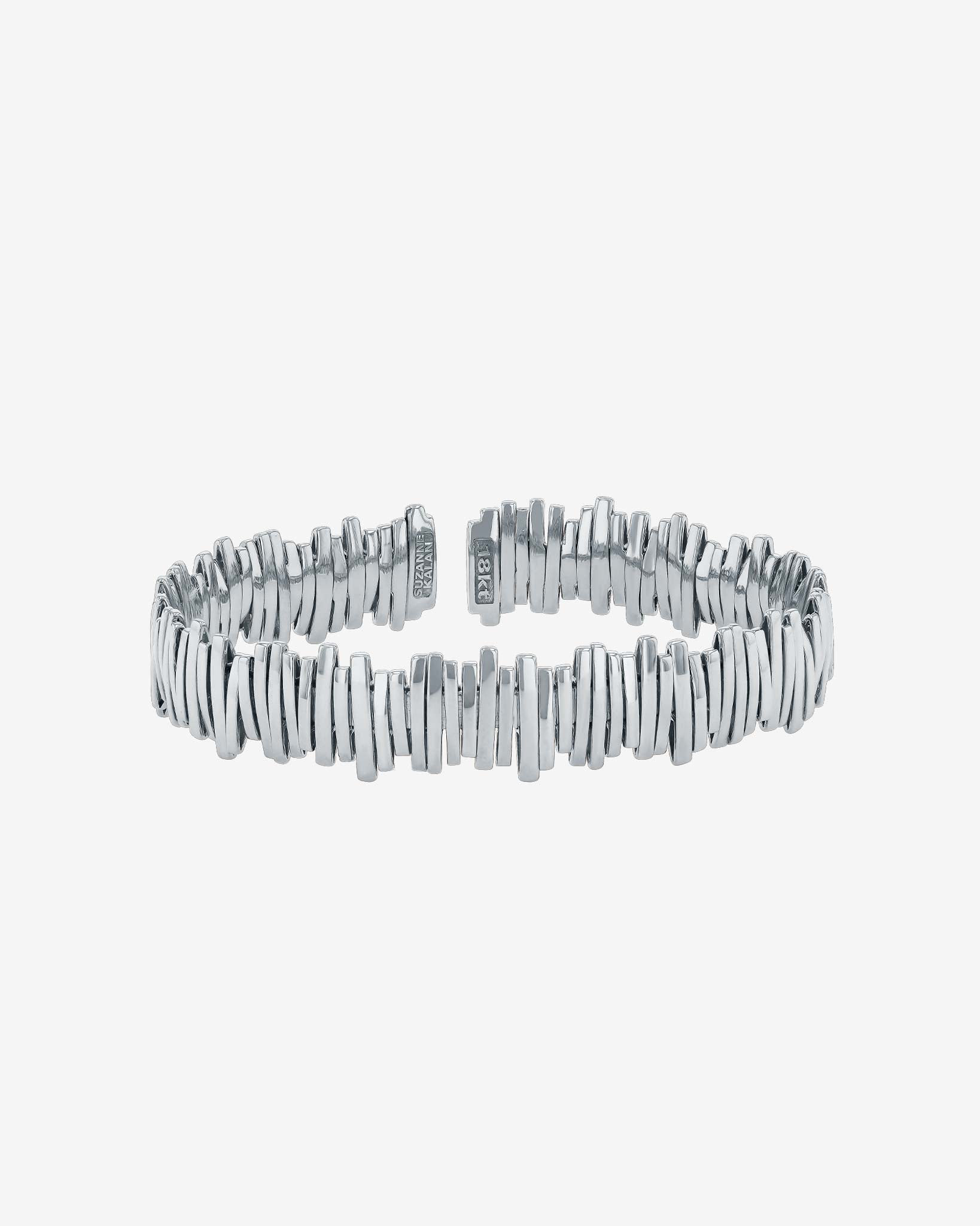 Suzanne Kalan Classic Gold Midi Bangle in 18k white gold