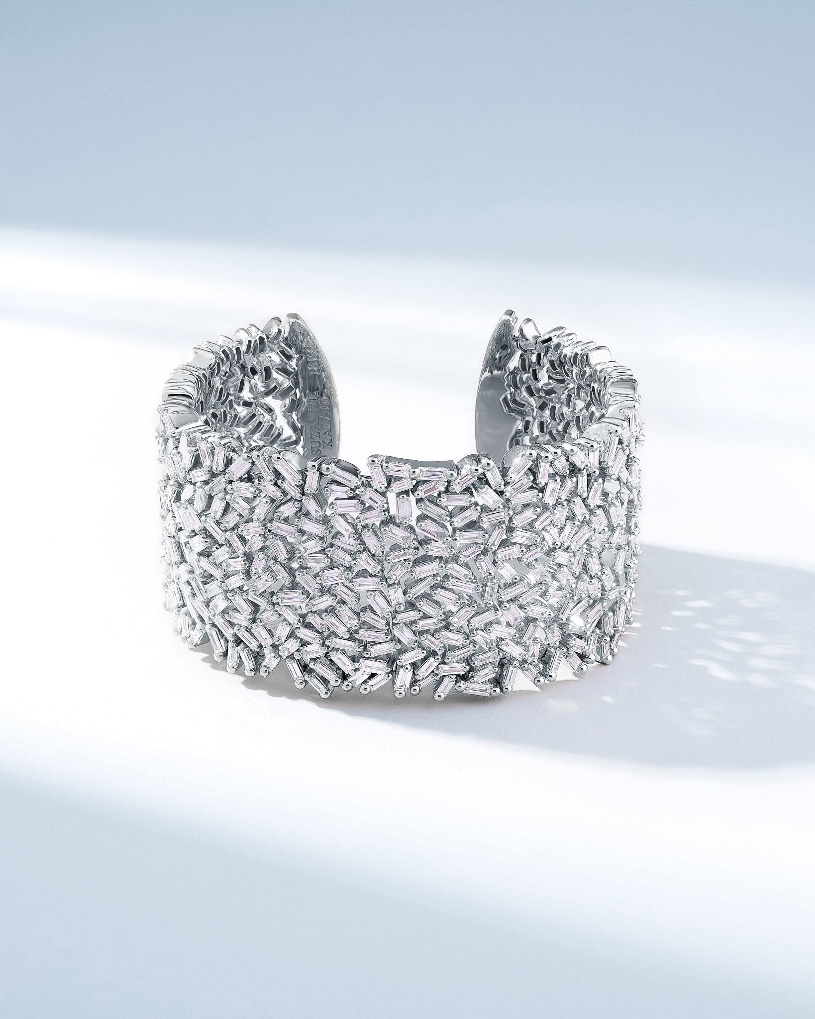 Suzanne Kalan Classic Diamond Sparkler Cuff in 18K white gold