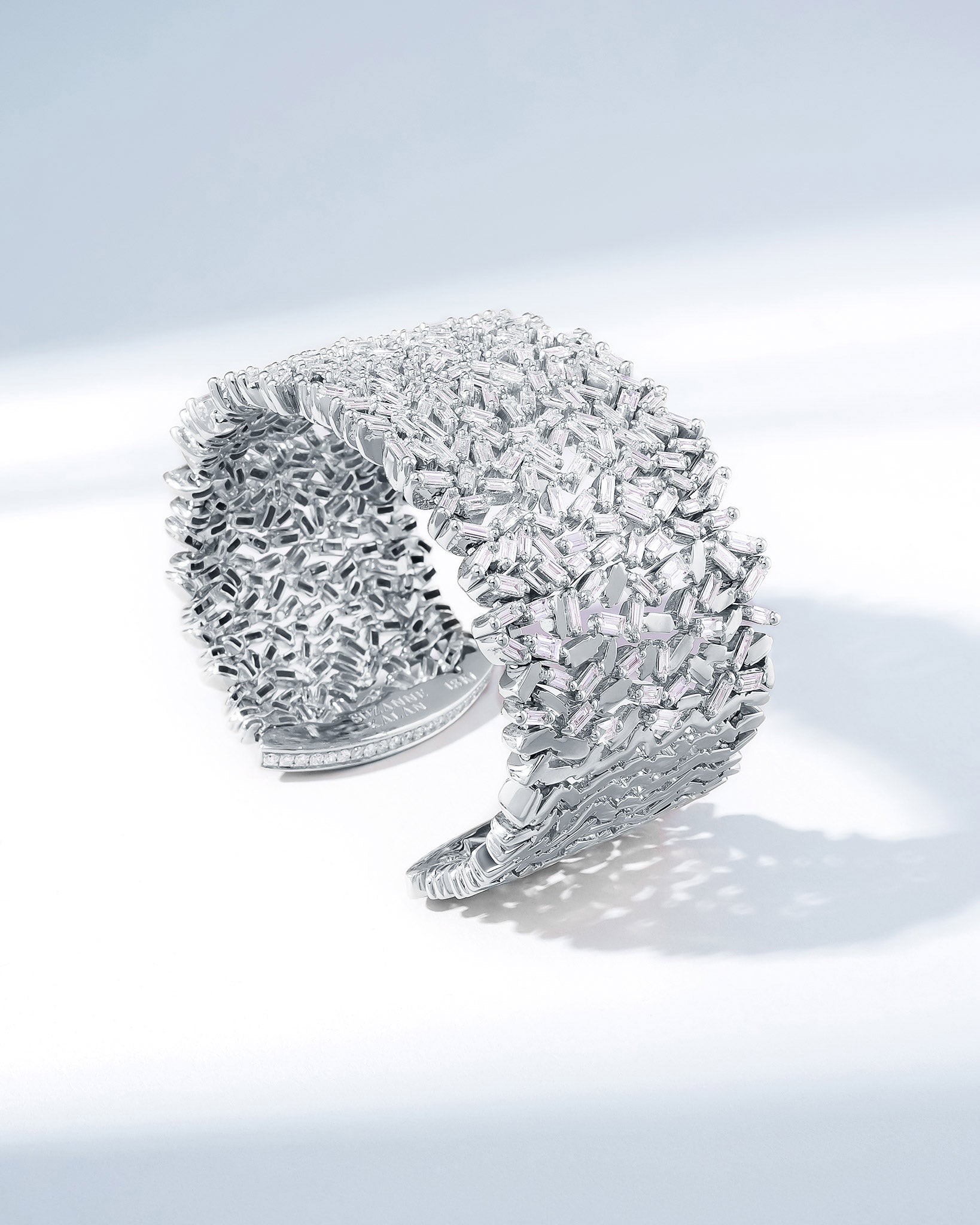 Suzanne Kalan Classic Diamond Sparkler Cuff in 18K white gold