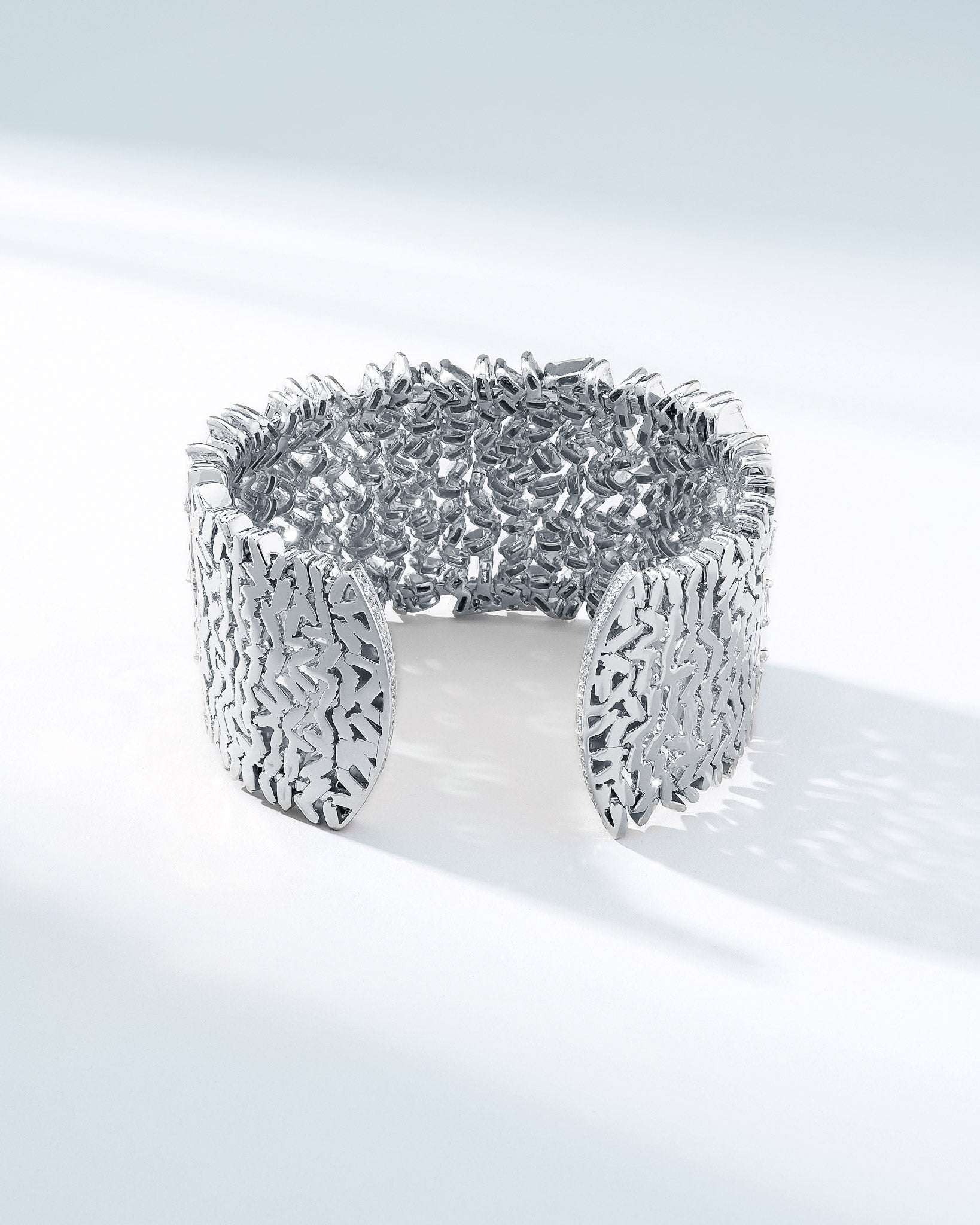 Suzanne Kalan Classic Diamond Sparkler Cuff in 18K white gold