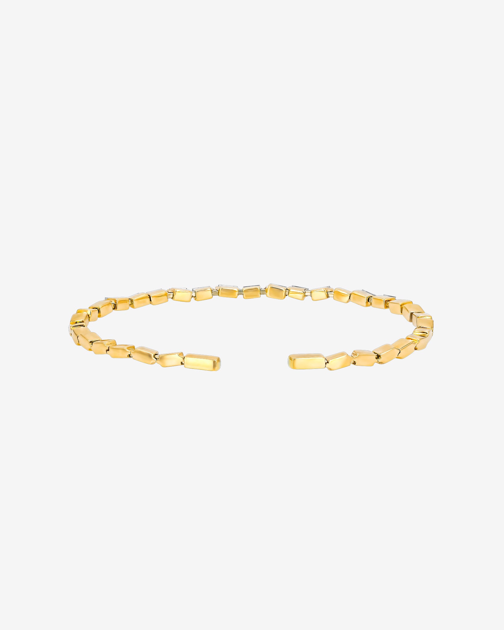 Suzanne Kalan Bold Thin Diamond Bangle in 18k yellow gold