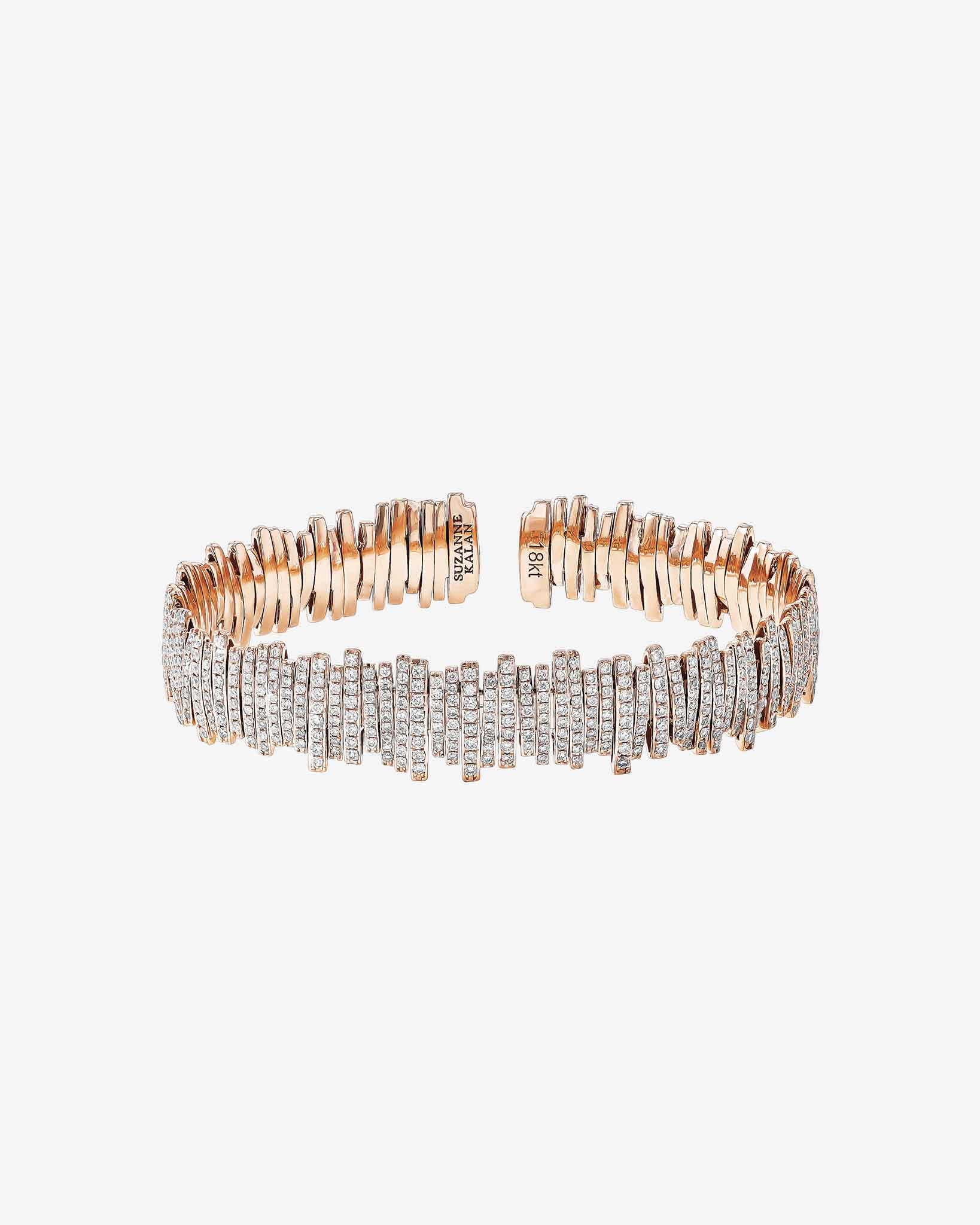 Suzanne Kalan Classic Diamond Full Pavé Bangle in 18k rose gold