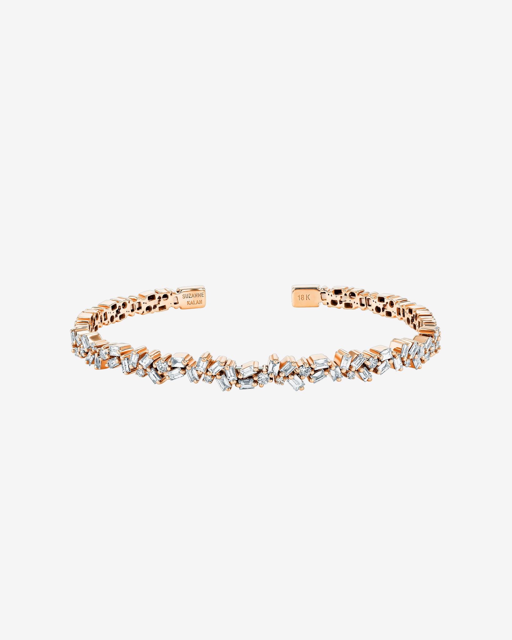 Suzanne Kalan Classic Diamond Sparkler Bangle in 18k rose gold