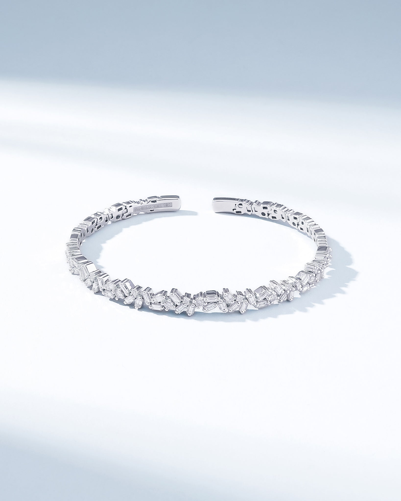 Suzanne Kalan Classic Diamond Sparkler Bangle in 18k white gold