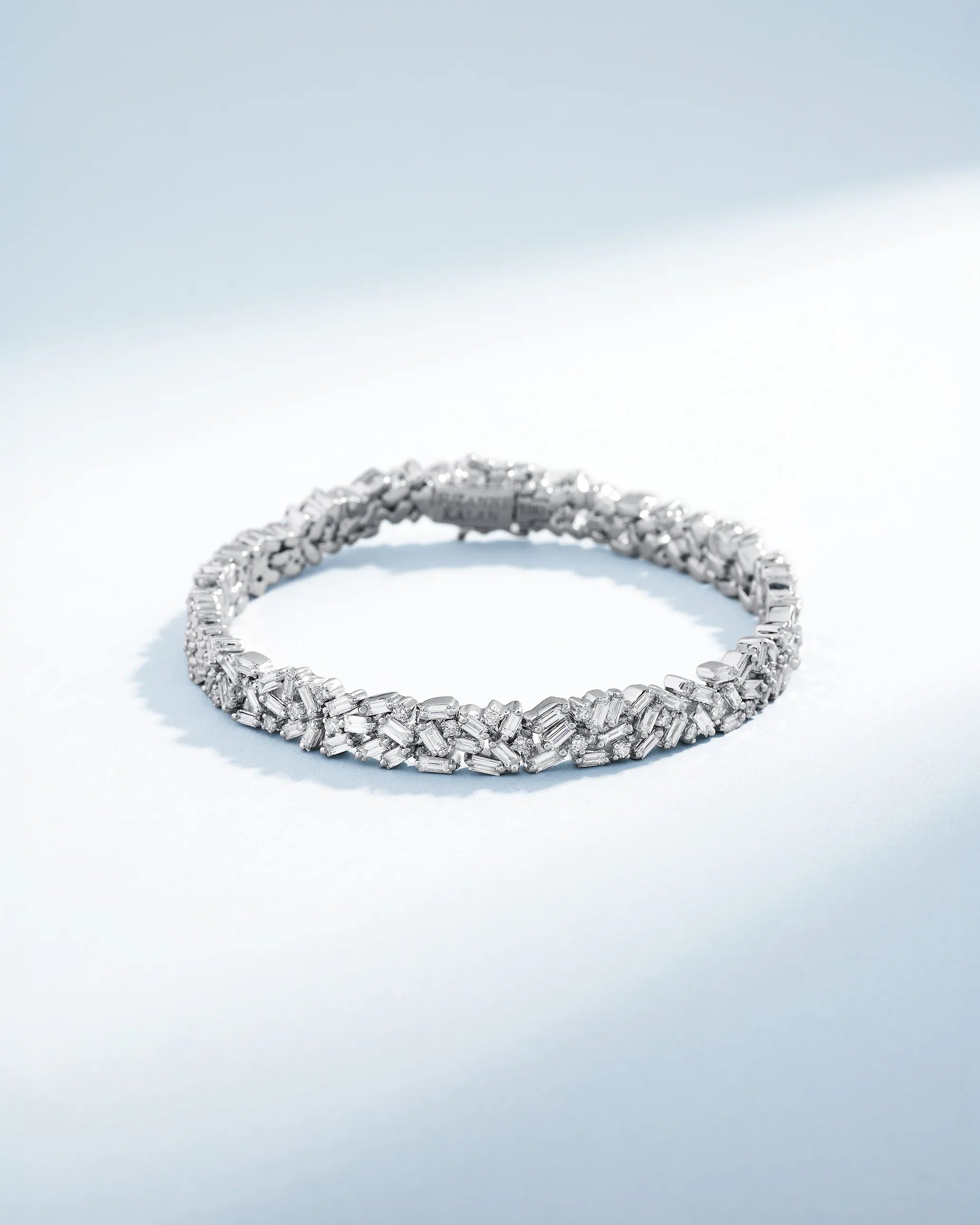 Suzanne Kalan Classic Diamond Midi Sparkler Tennis Bracelet in 18k white gold