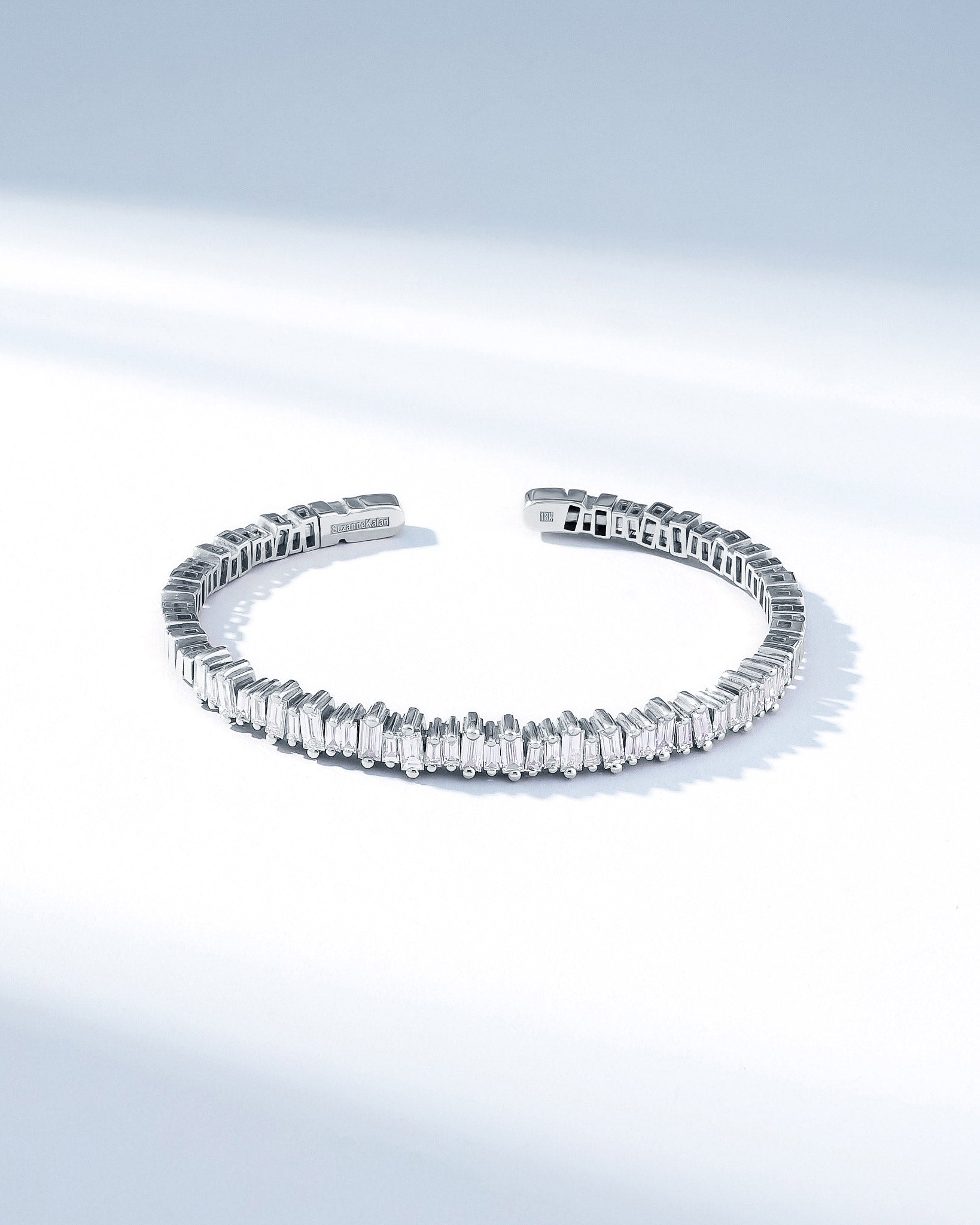 Suzanne Kalan Bold Diamond Bangle in 18k white gold