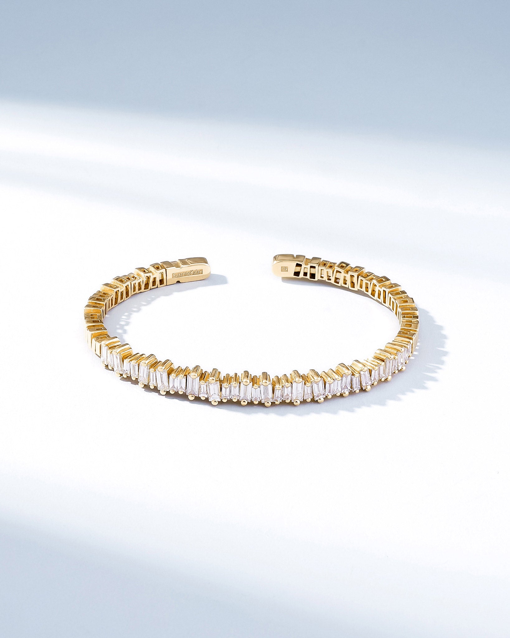 Suzanne Kalan Bold Diamond Bangle in 18k yellow gold