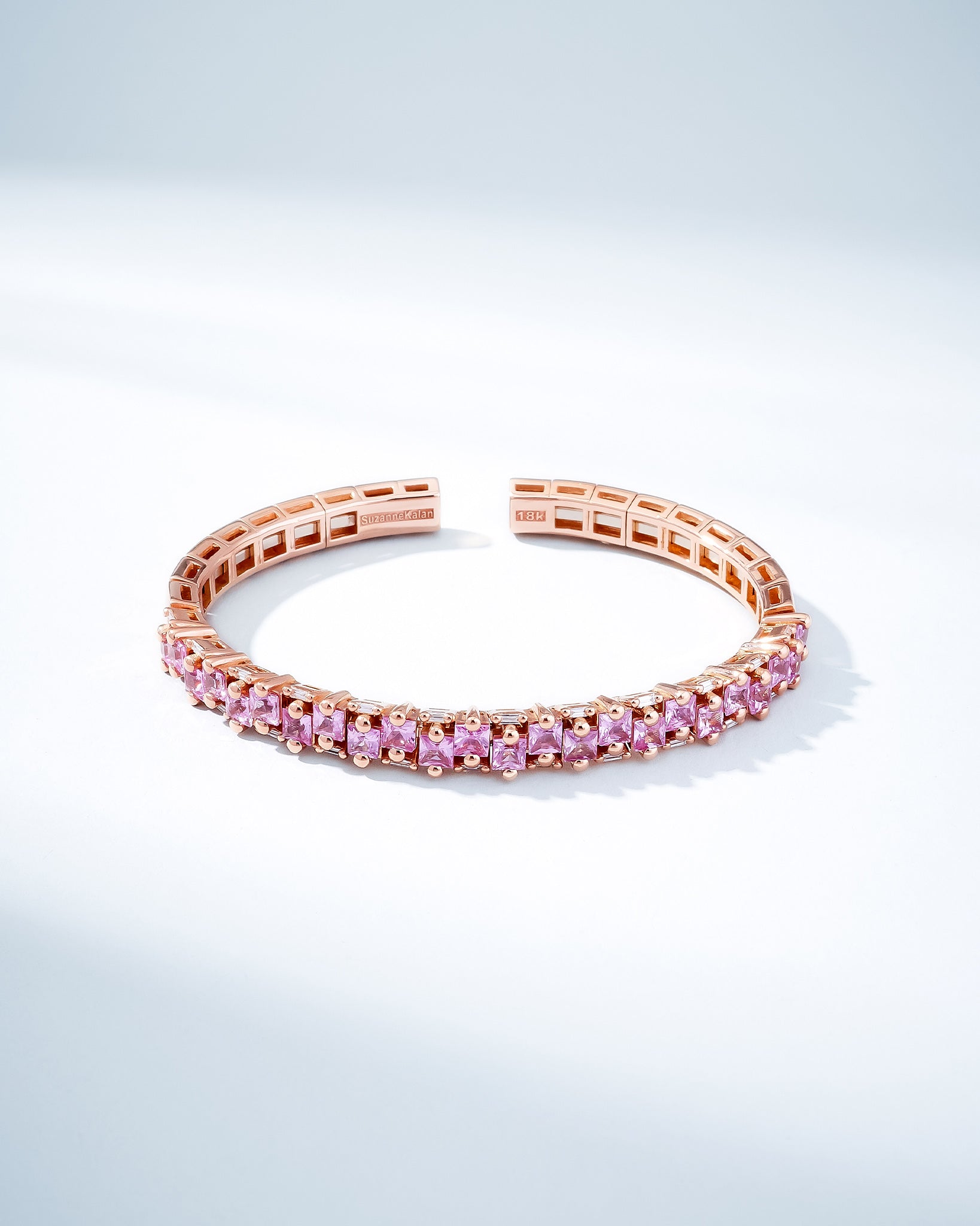Princess Bold Pink Sapphire Bangle