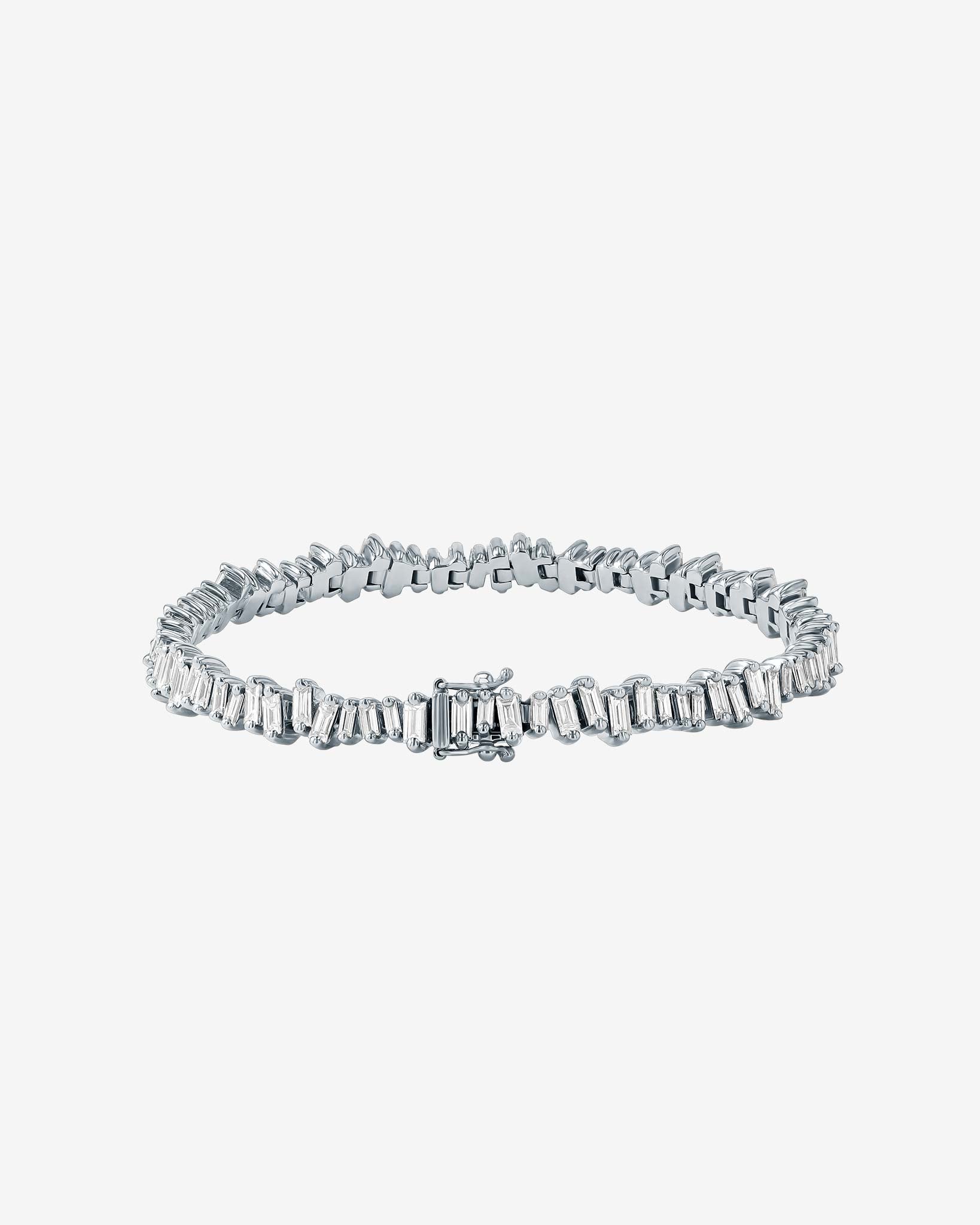 Suzanne Kalan Bold Diamond Tennis Bracelet in 18k white gold