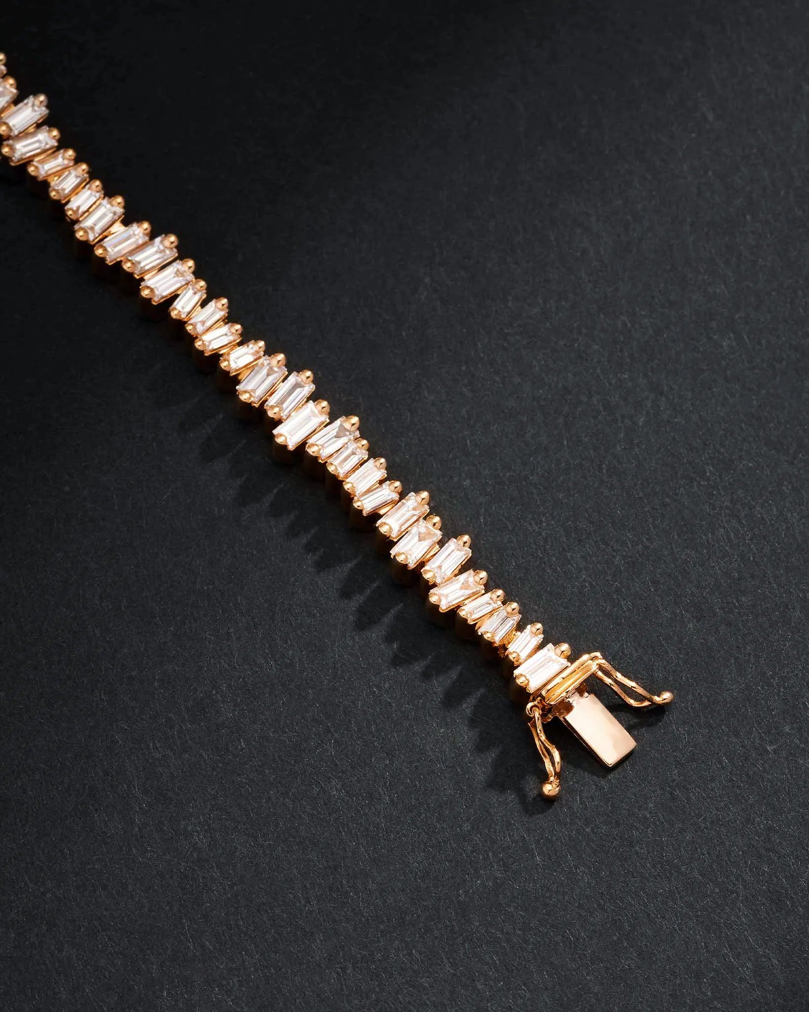 Suzanne Kalan Men's Bold Diamond Tennis Bracelet in 18k rose gold