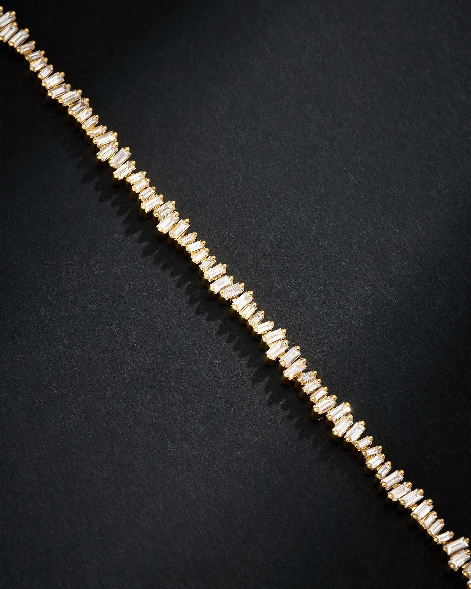 Suzanne Kalan Men's Bold Diamond Tennis Bracelet in 18k yellow gold