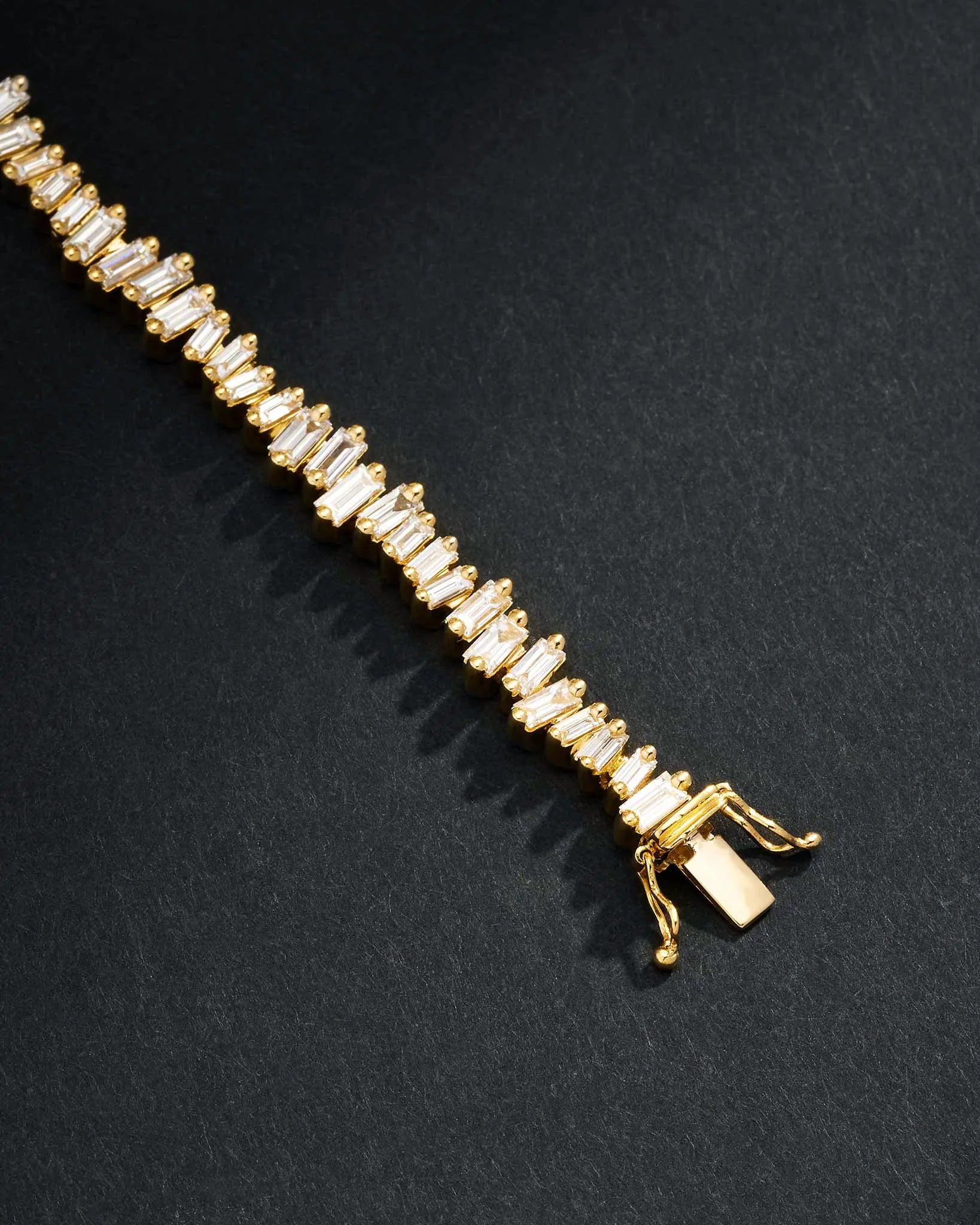 Suzanne Kalan Men's Bold Diamond Tennis Bracelet in 18k yellow gold