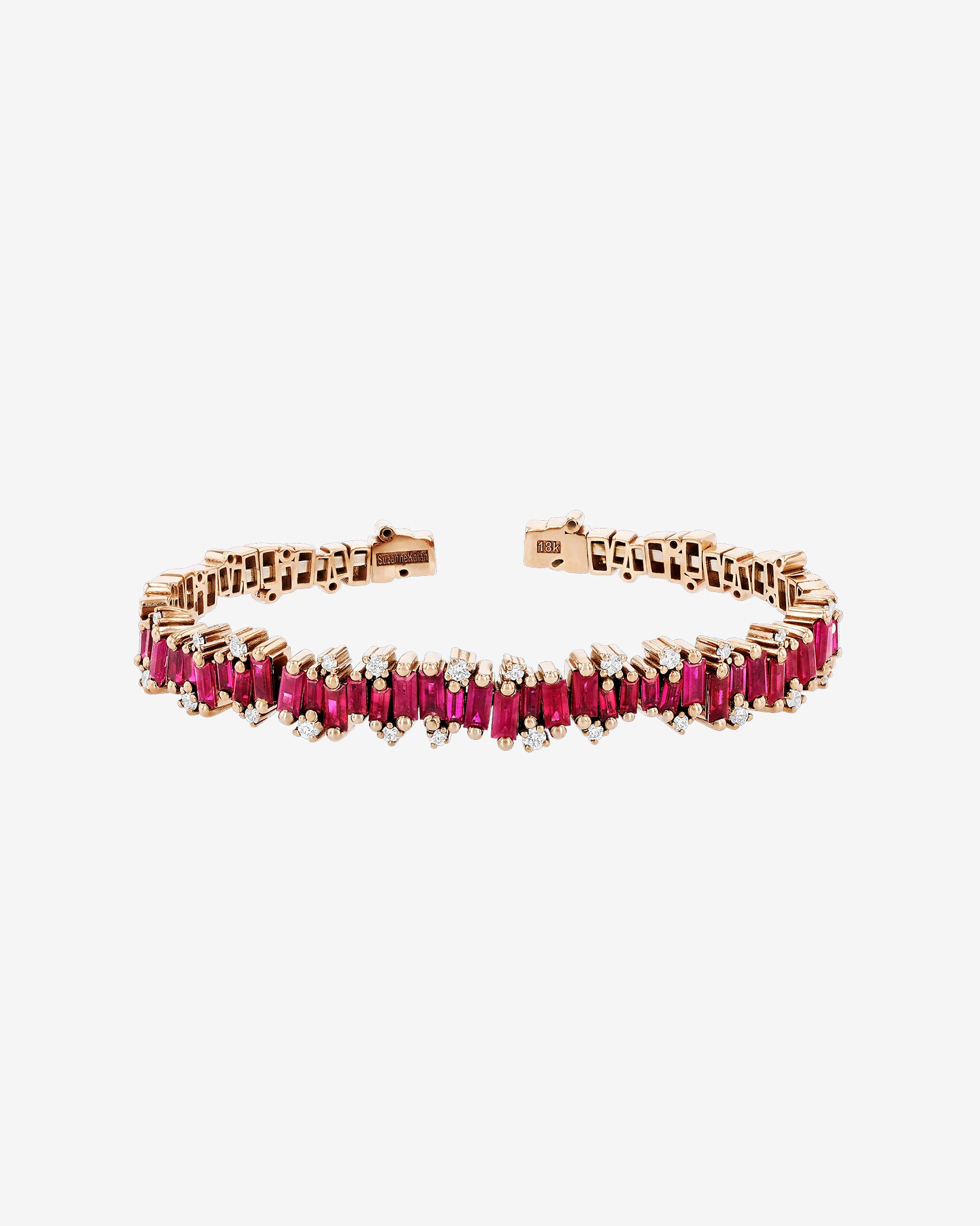 Suzanne Kalan Shimmer Audrey Ruby Bangle in 18k rose gold