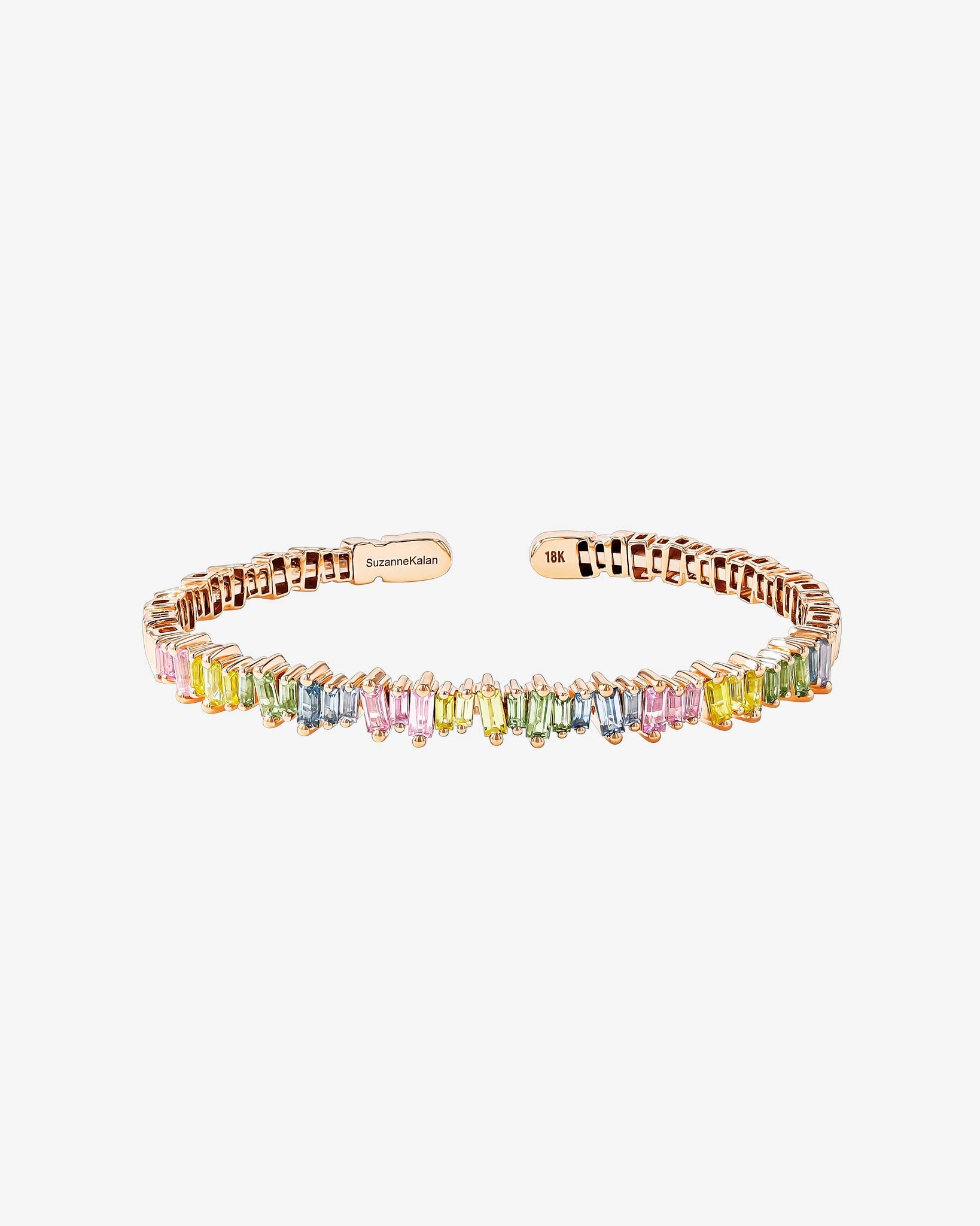 Suzanne Kalan Bold Pastel Sapphire Bangle in 18k rose gold