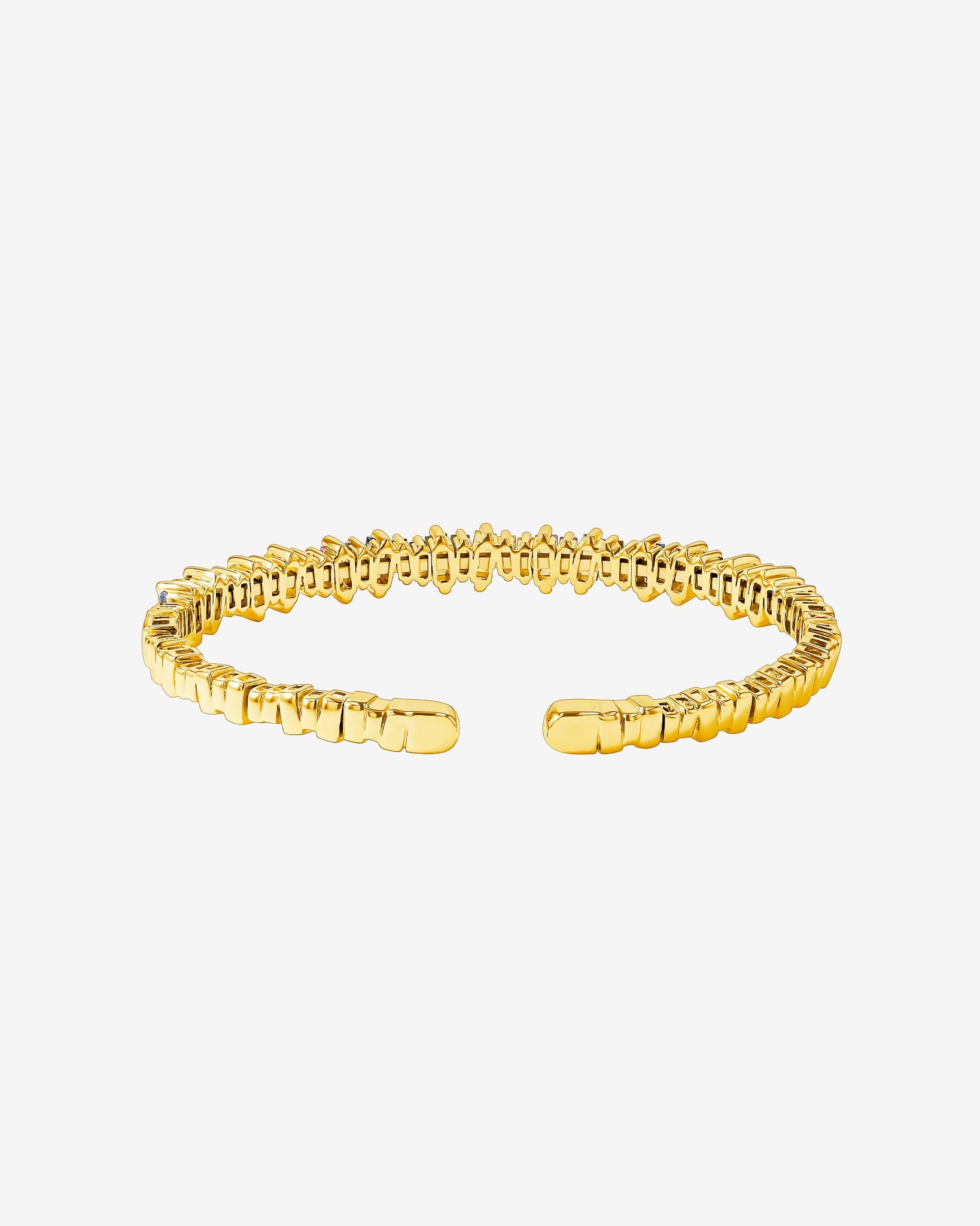 Suzanne Kalan Bold Pastel Sapphire Bangle in 18k yellow gold