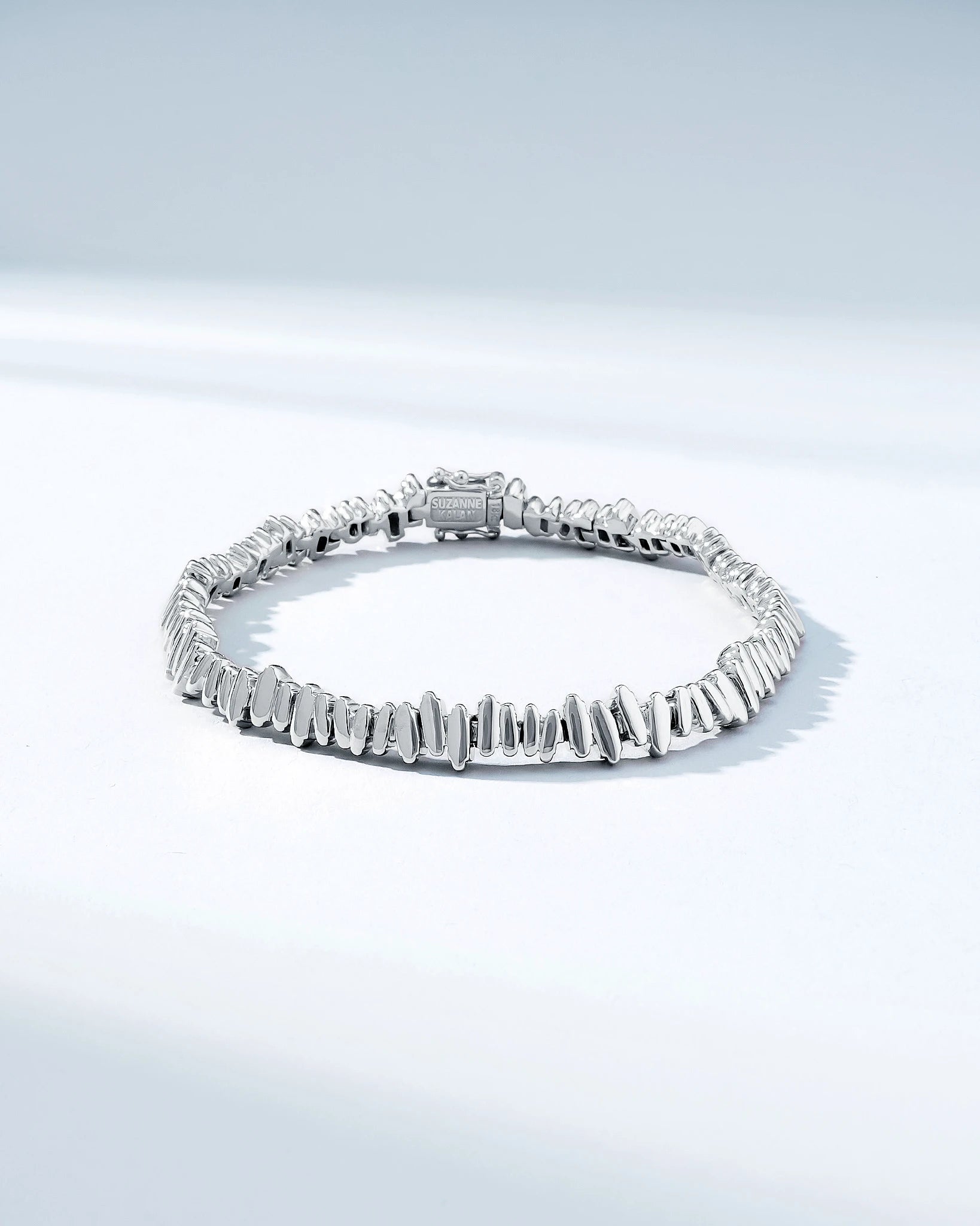 Suzanne Kalan Golden Tennis Bracelet in 18k white gold