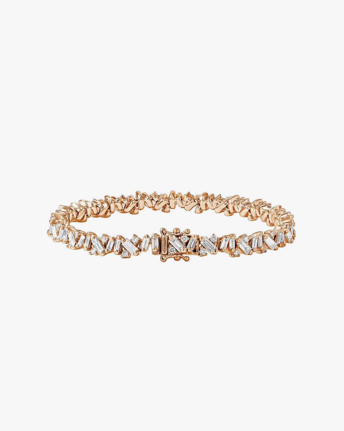 Suzanne Kalan Frenzy Diamond Tennis Bracelet in 18k rose gold