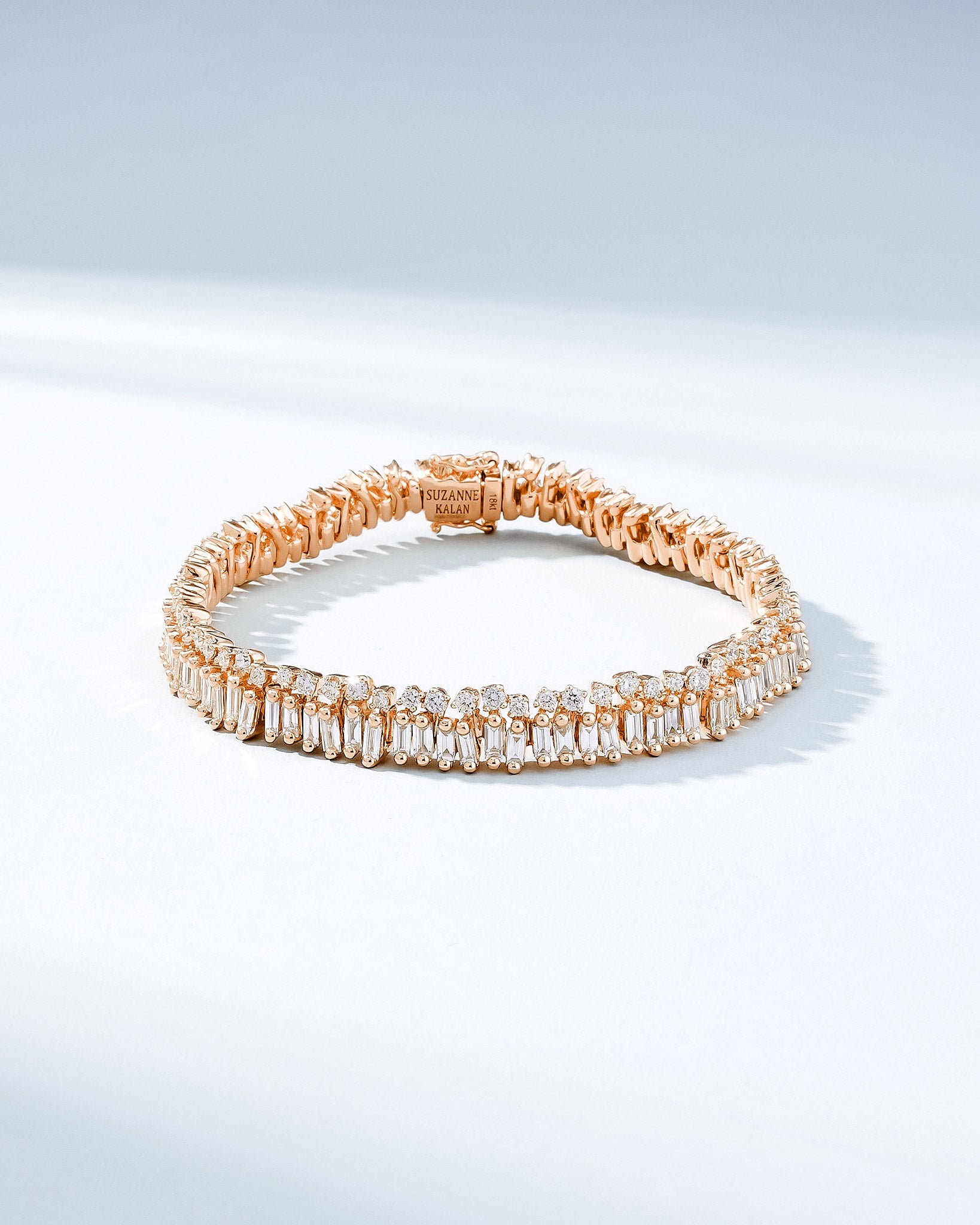 Suzanne Kalan Short Stack Diamond Tennis Bracelet in 18k rose gold