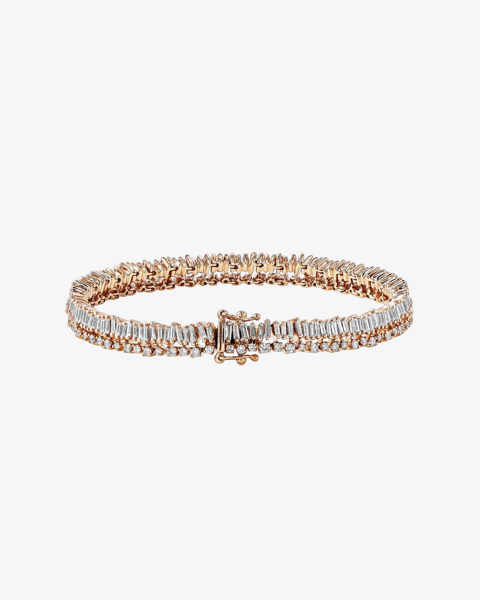 Suzanne Kalan Short Stack Diamond Tennis Bracelet in 18k rose gold
