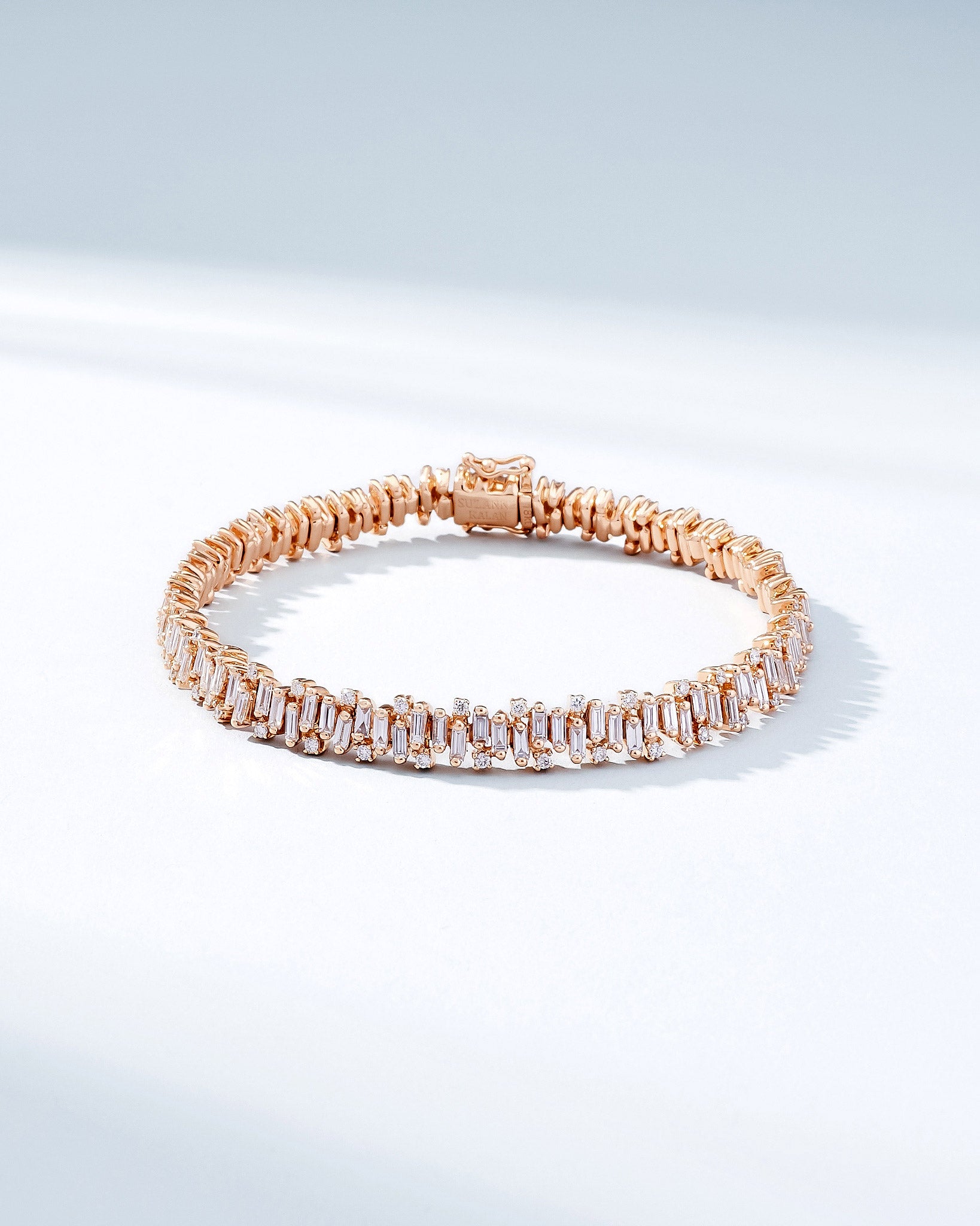 Suzanne Kalan Shimmer Diamond Tennis Bracelet in 18k rose gold