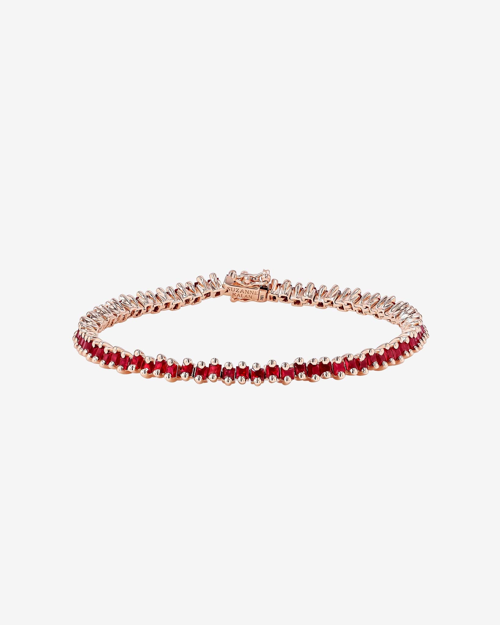 Suzanne Kalan Princess Midi Ruby Tennis Bracelet in 18k rose gold