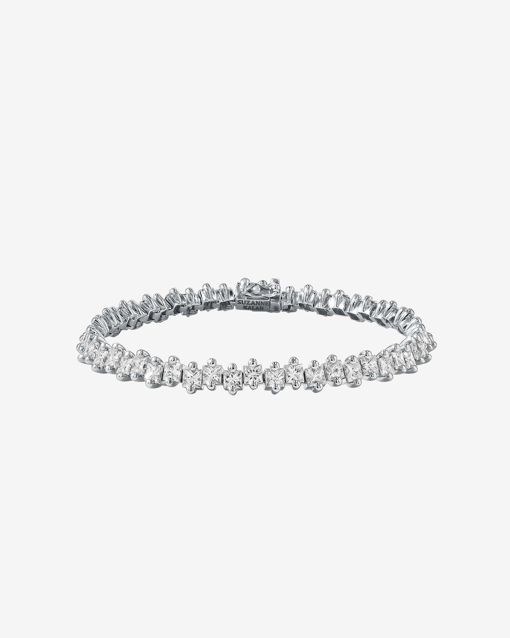 Suzanne Kalan Princess Milli Diamond Tennis Bracelet in 18k white gold