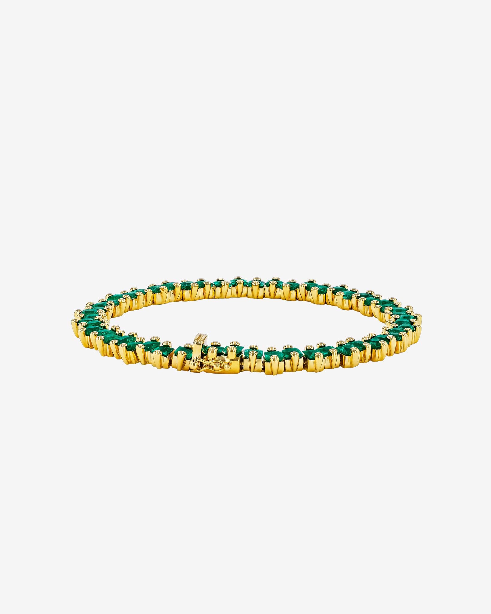 Suzanne Kalan Princess Milli Emerald Tennis Bracelet in 18k yellow gold