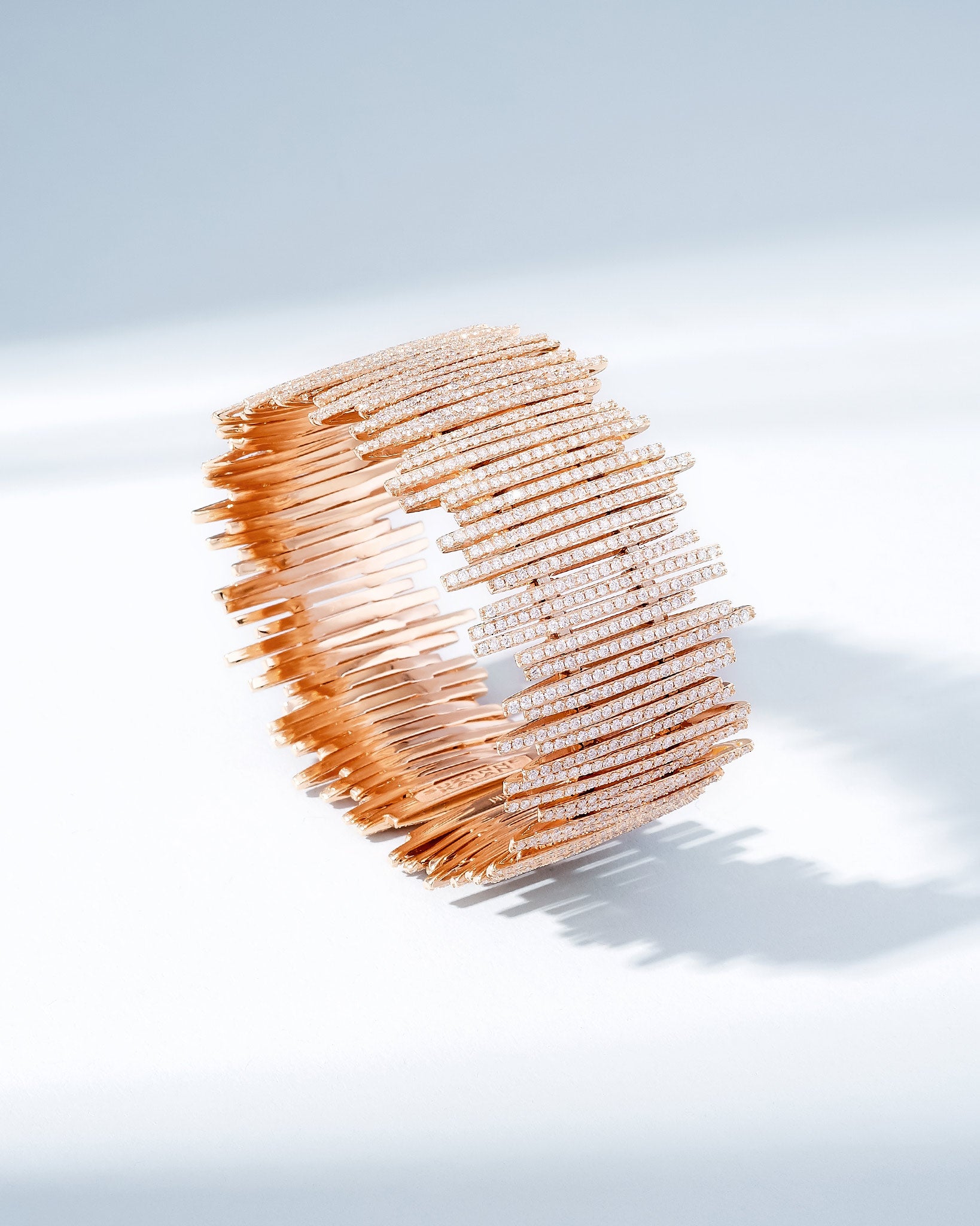 Suzanne Kalan Classic Gold Full Pave Cuff in 18k rose gold