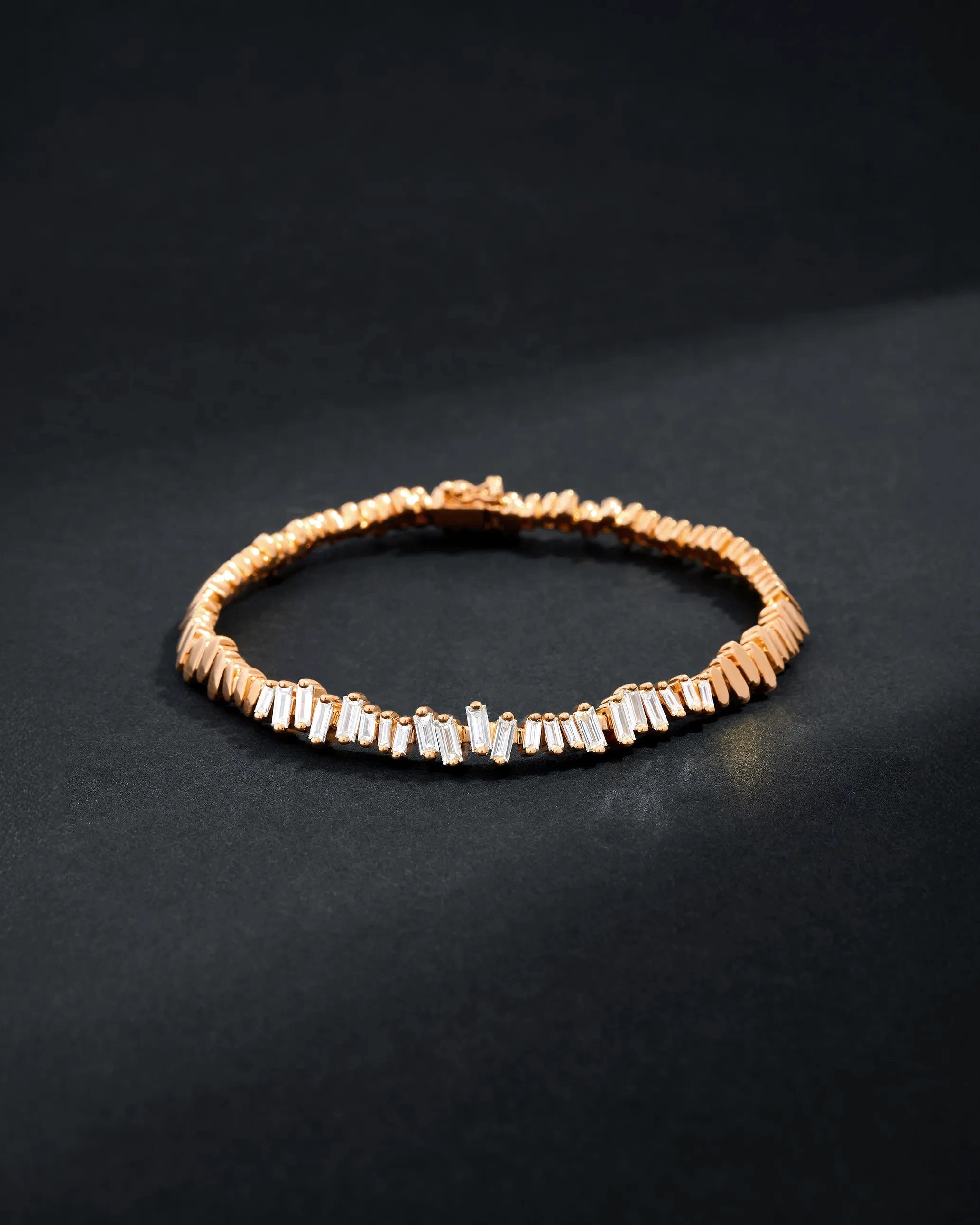 Suzanne Kalan Golden Diamond ID Bracelet in 18k rose gold