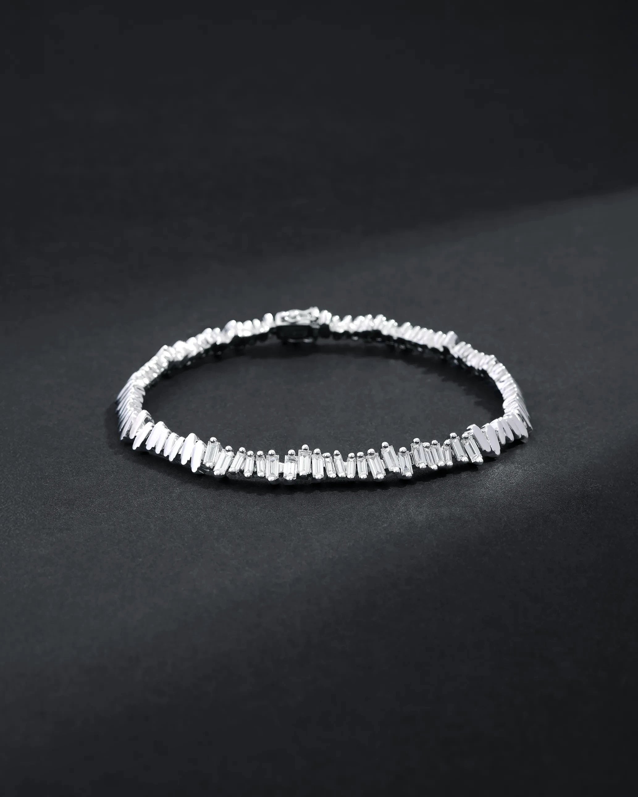 Suzanne Kalan Golden Diamond ID Bracelet in 18k white gold