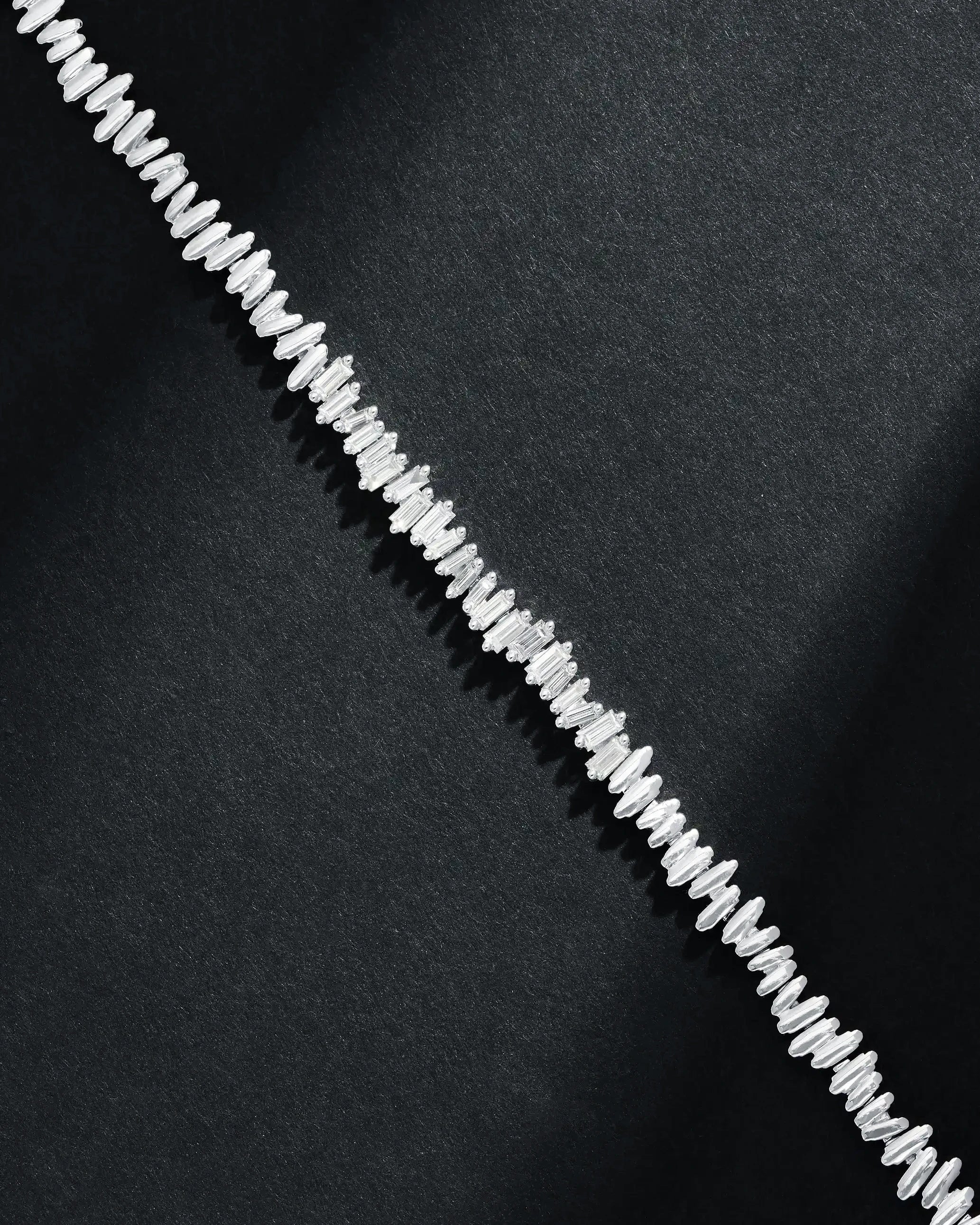 Suzanne Kalan Golden Diamond ID Bracelet in 18k white gold