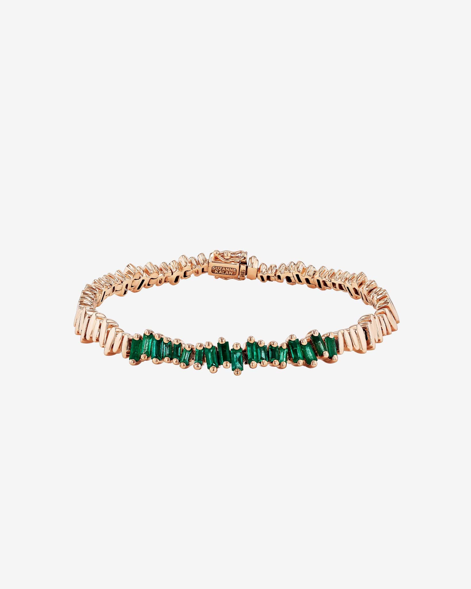 Suzanne Kalan Golden Emerald ID Bracelet in 18k rose gold