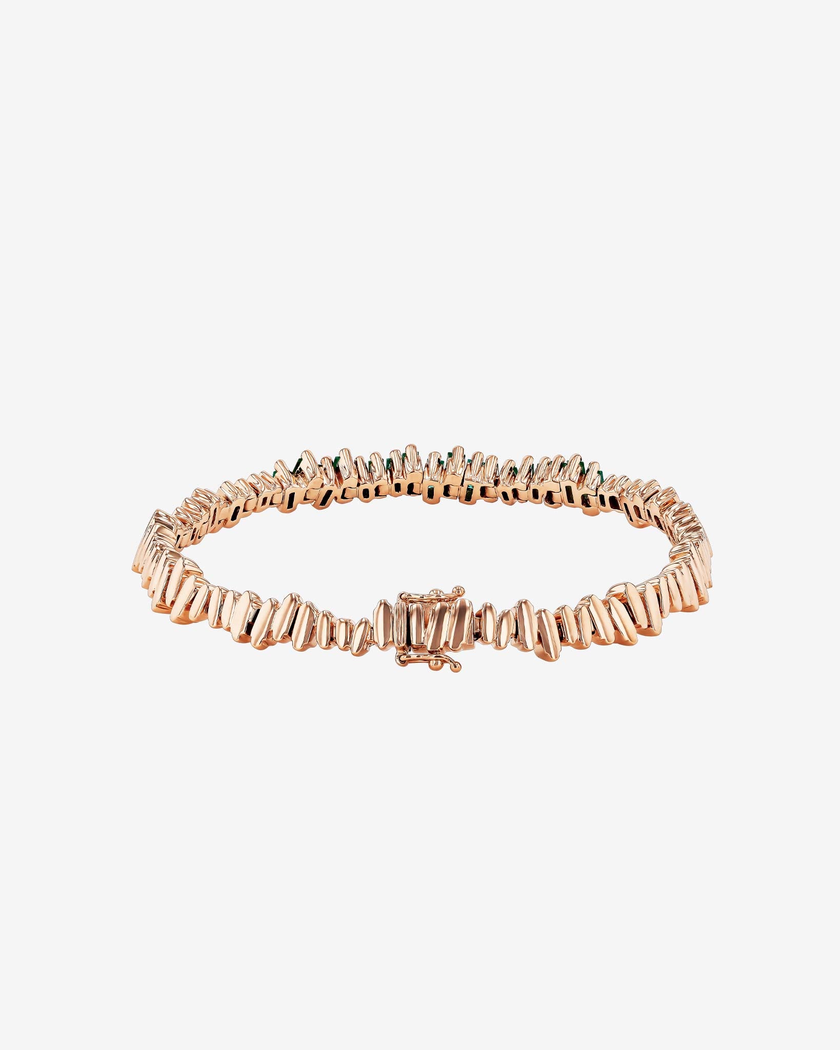 Suzanne Kalan Golden Emerald ID Bracelet in 18k rose gold