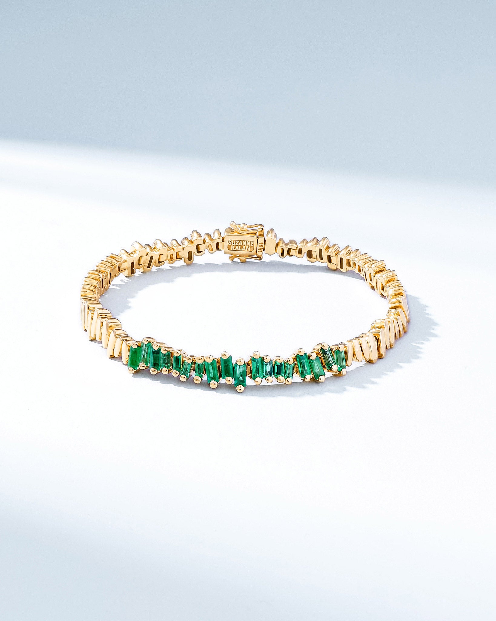 Suzanne Kalan Golden Emerald ID Bracelet in 18k yellow gold