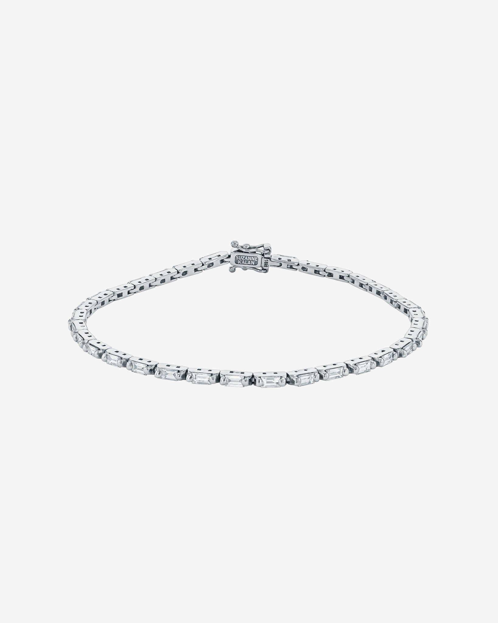 Suzanne Kalan Linear Diamond Tennis Bracelet in 18k white gold