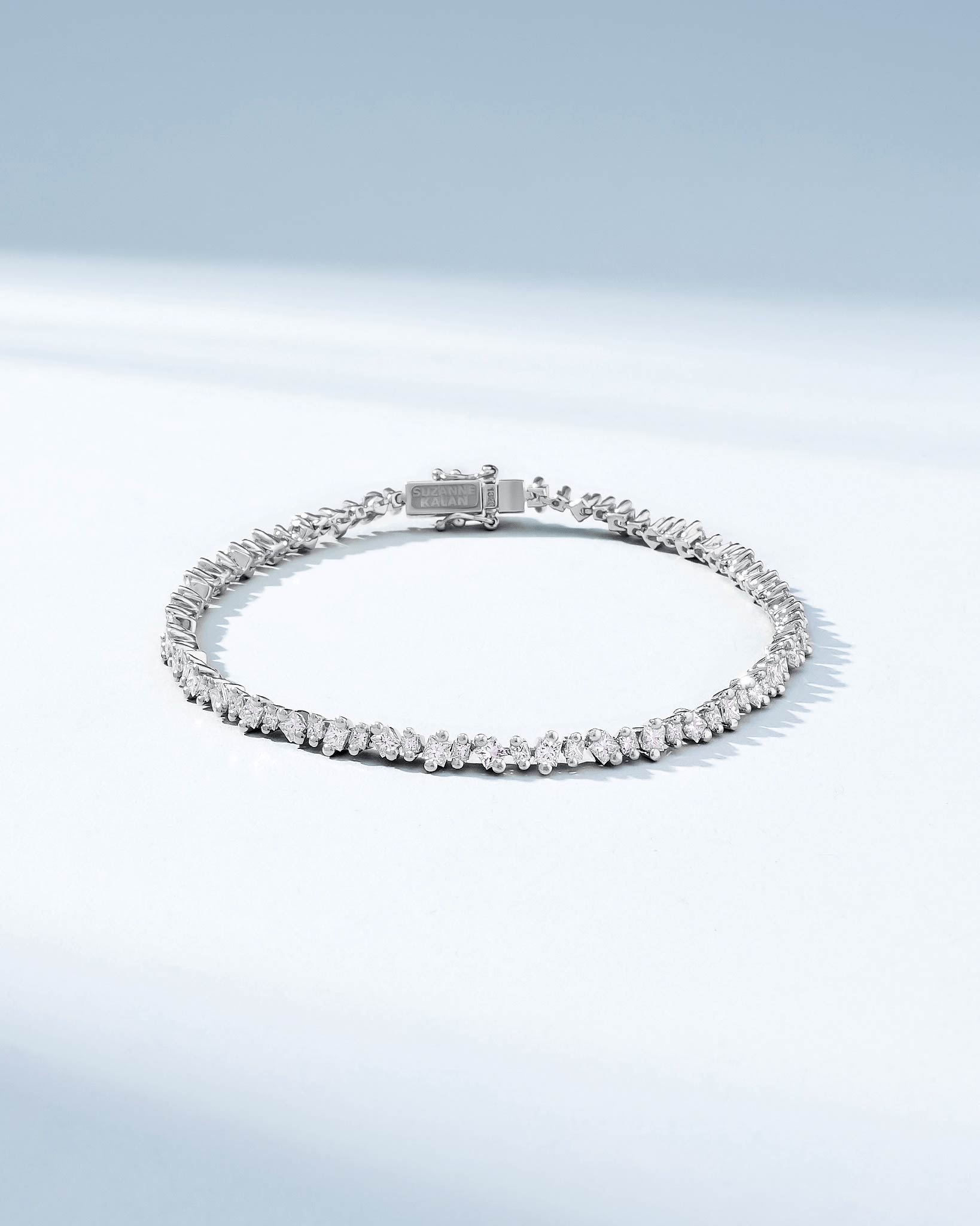 Suzanne Kalan La Fantaisie Cosmic Diamond Tennis Bracelet in 18k white gold