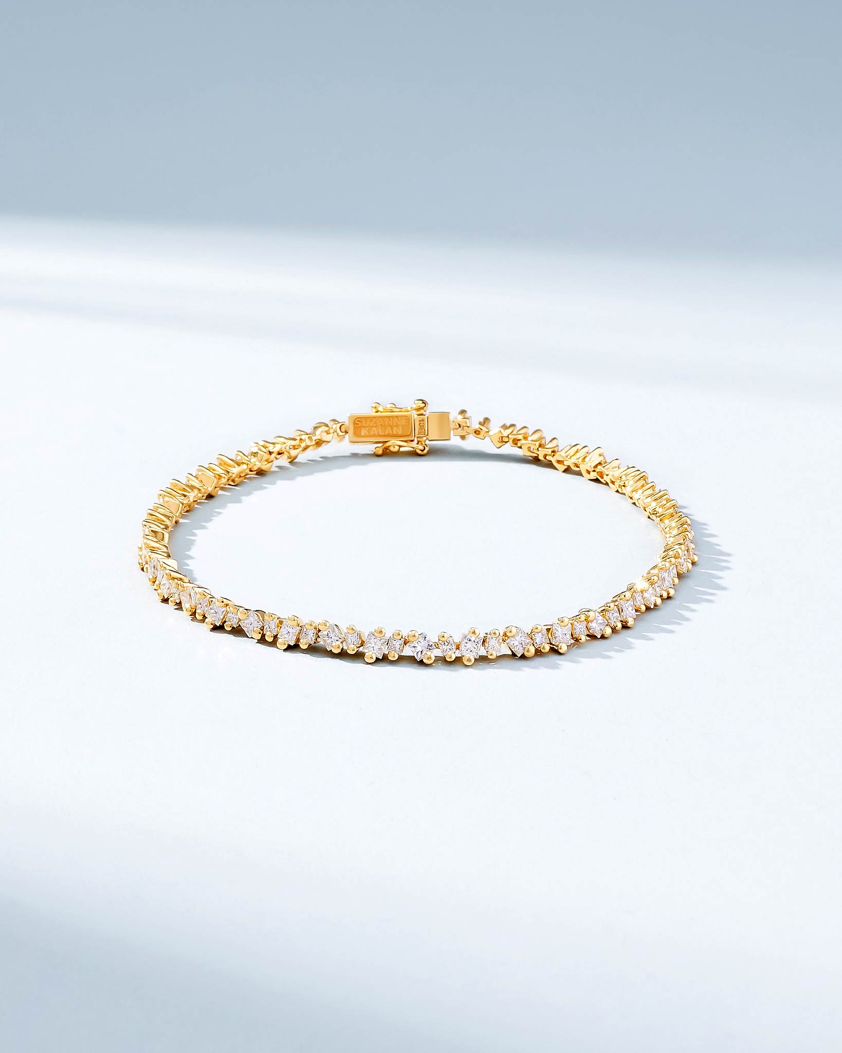 Suzanne Kalan La Fantaisie Cosmic Diamond Tennis Bracelet in 18k yellow gold