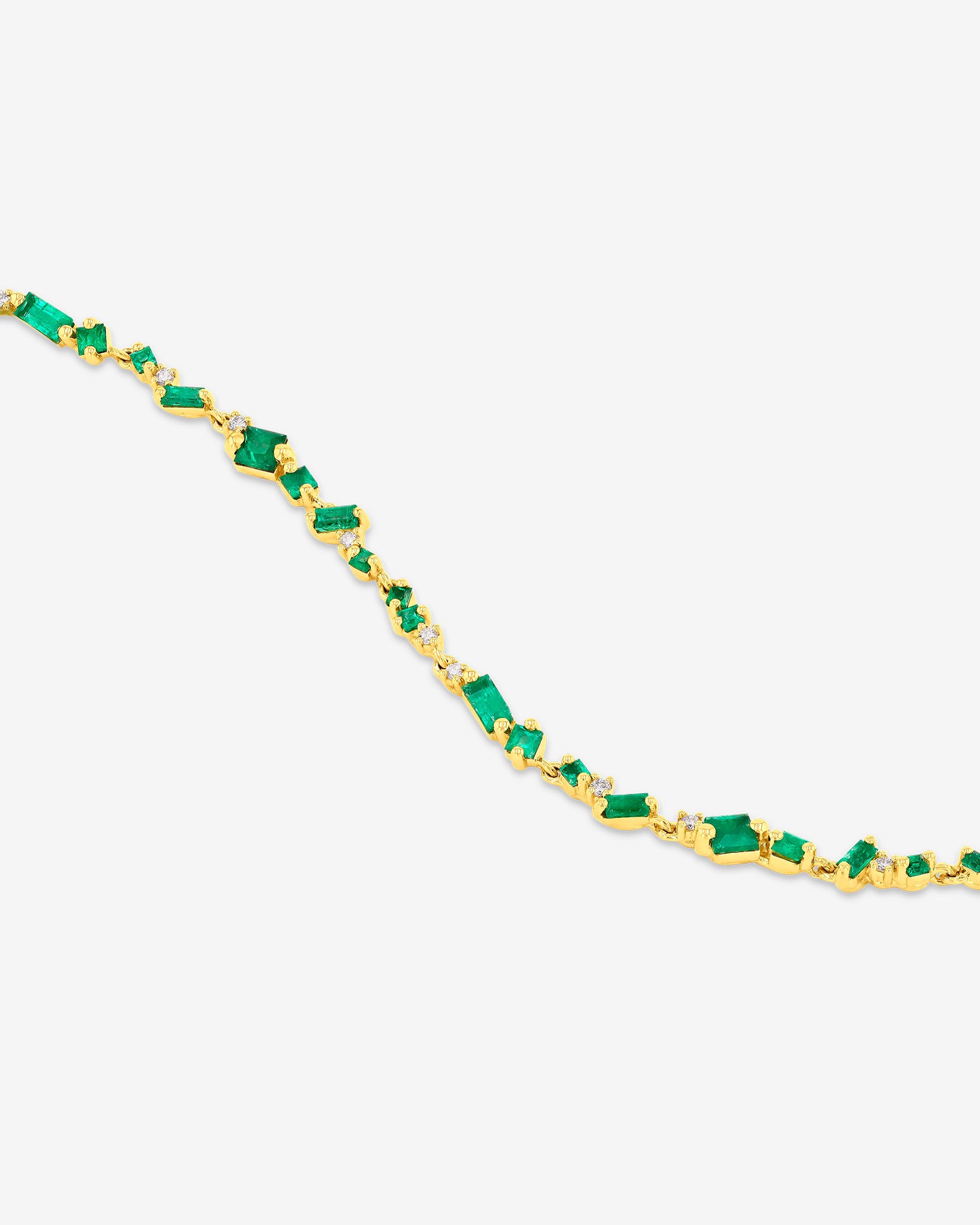 Suzanne Kalan La Fantaisie Star Dust Emerald Bracelet in 18k yellow gold