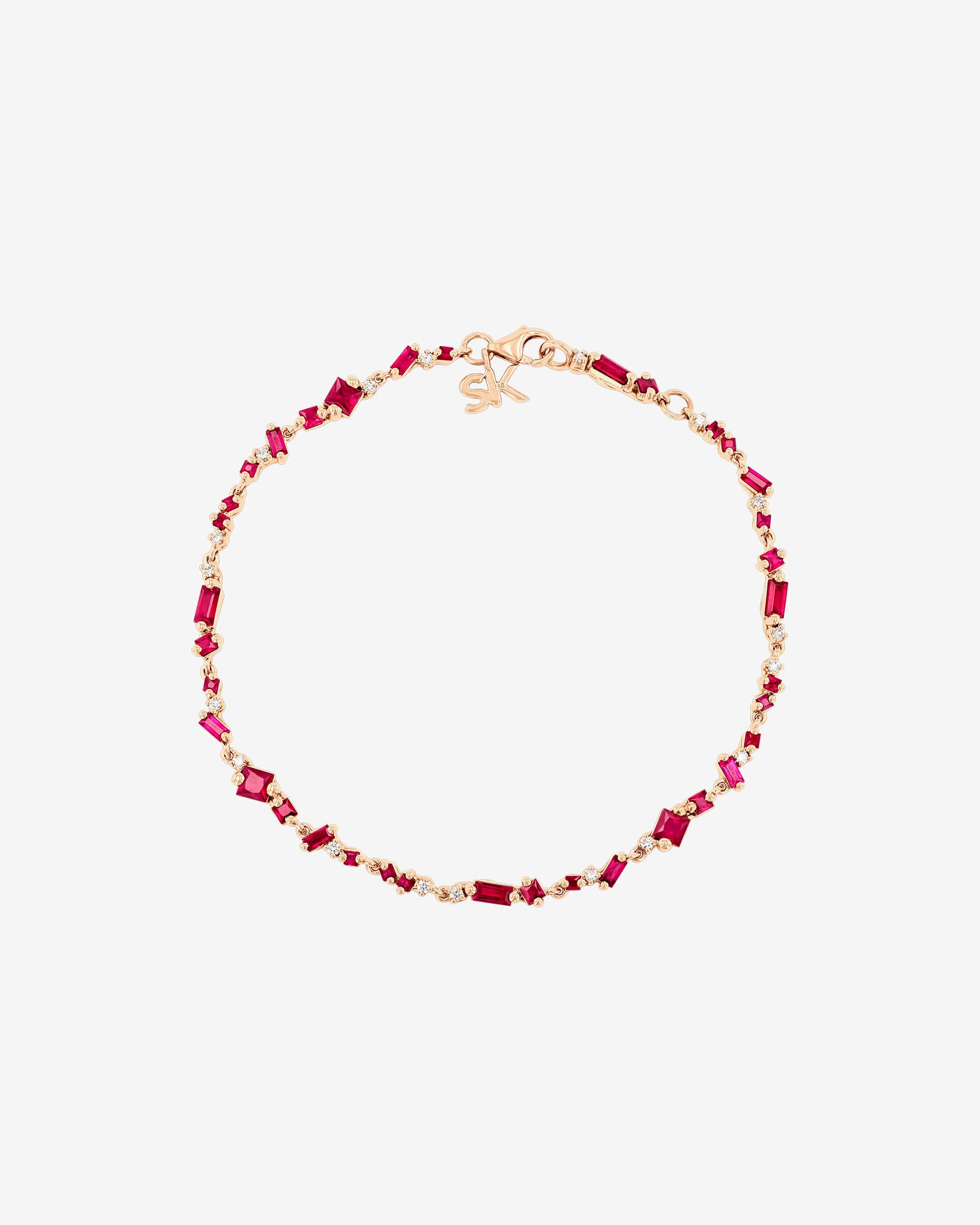 Suzanne Kalan La Fantaisie Star Dust Ruby Bracelet in 18k rose gold