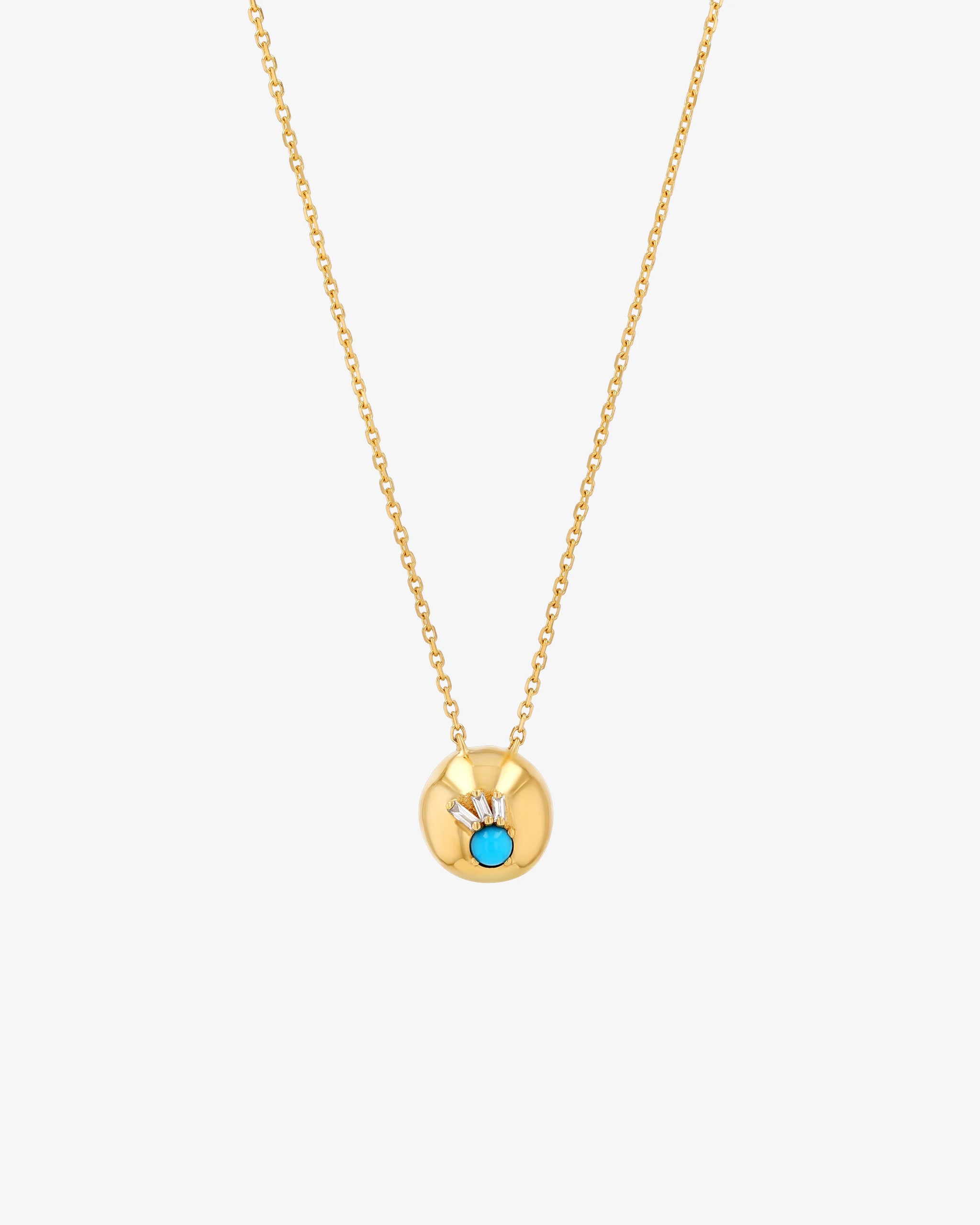 Evil Eye Mini Turquoise Orb Pendant Necklace | Suzanne Kalan®