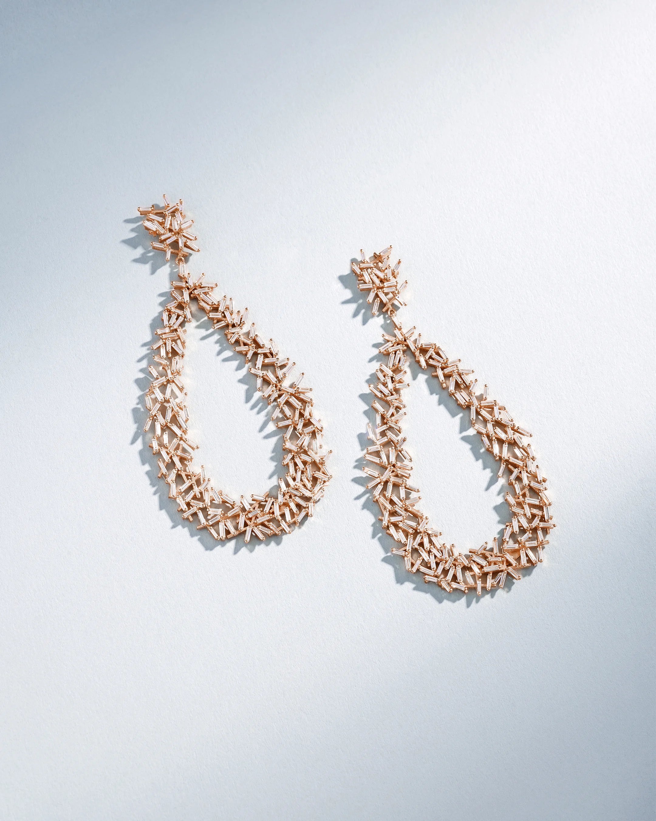 Classic Diamond Criss Cross Drop Earrings