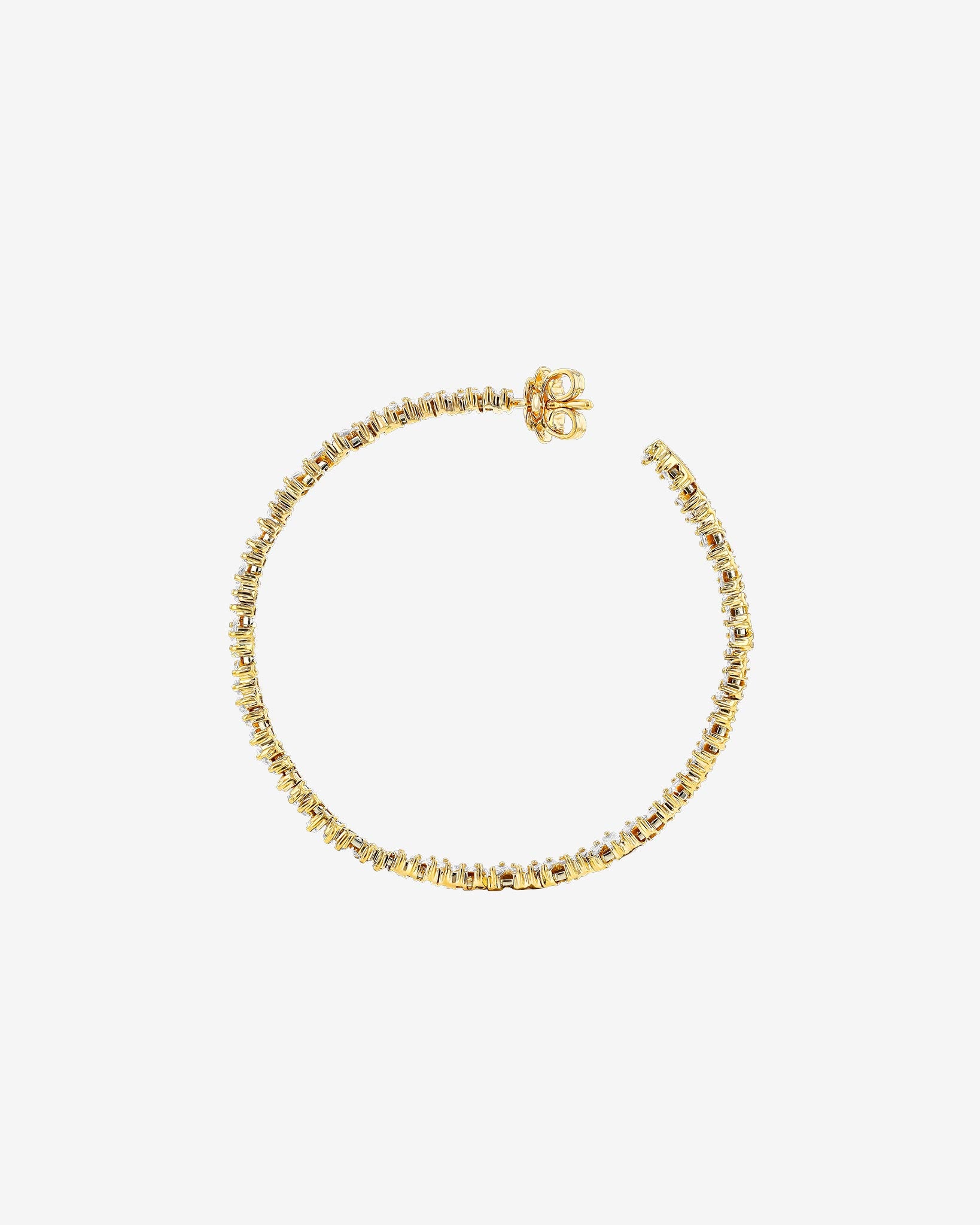 Suzanne Kalan Classic Diamond Milli Hoops in 18k yellow gold
